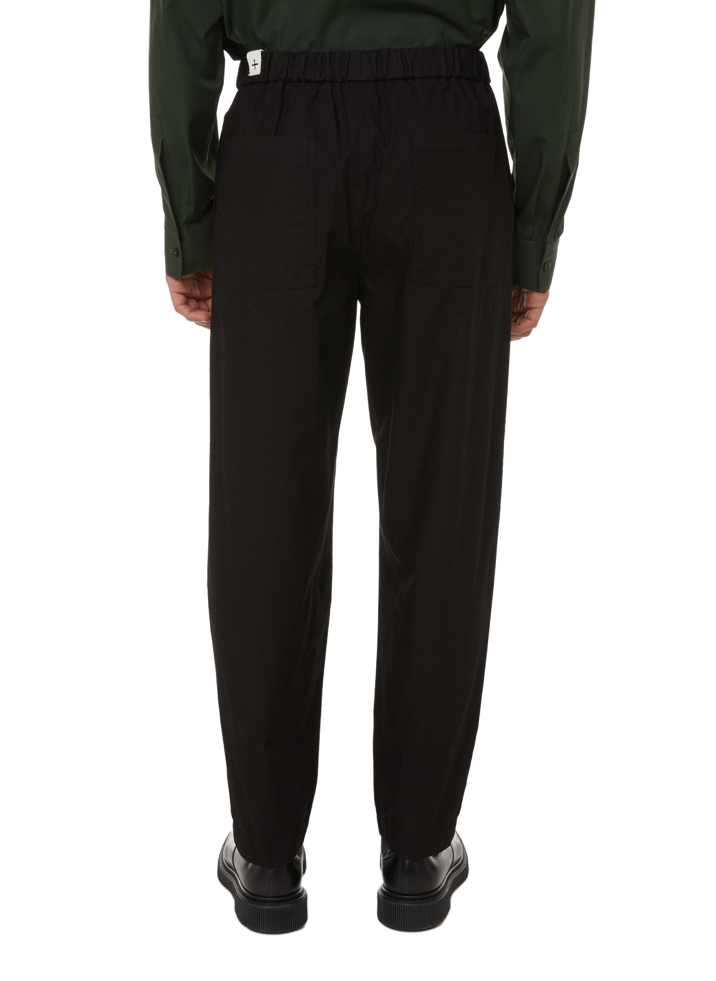 Cotton poplin trousers JIL SANDER Black