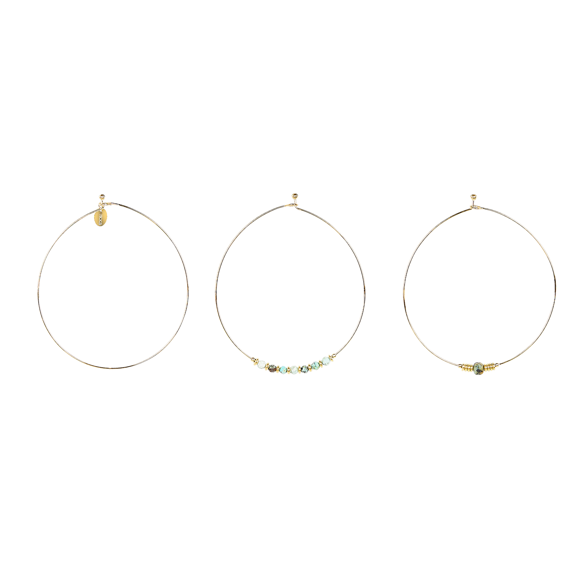 Lot de 3 joncs en acier inoxydable