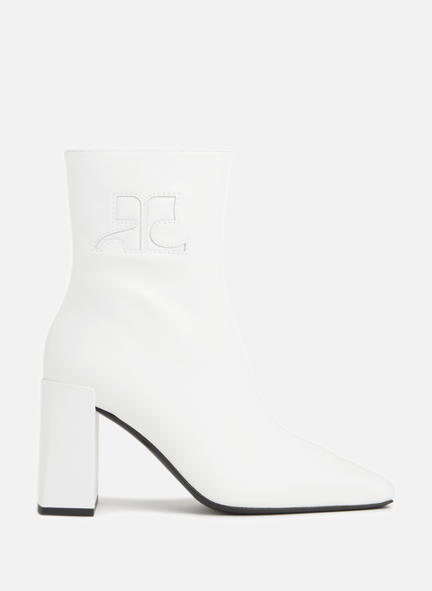 Heritage ankle boots in White leather COURRÈGES 