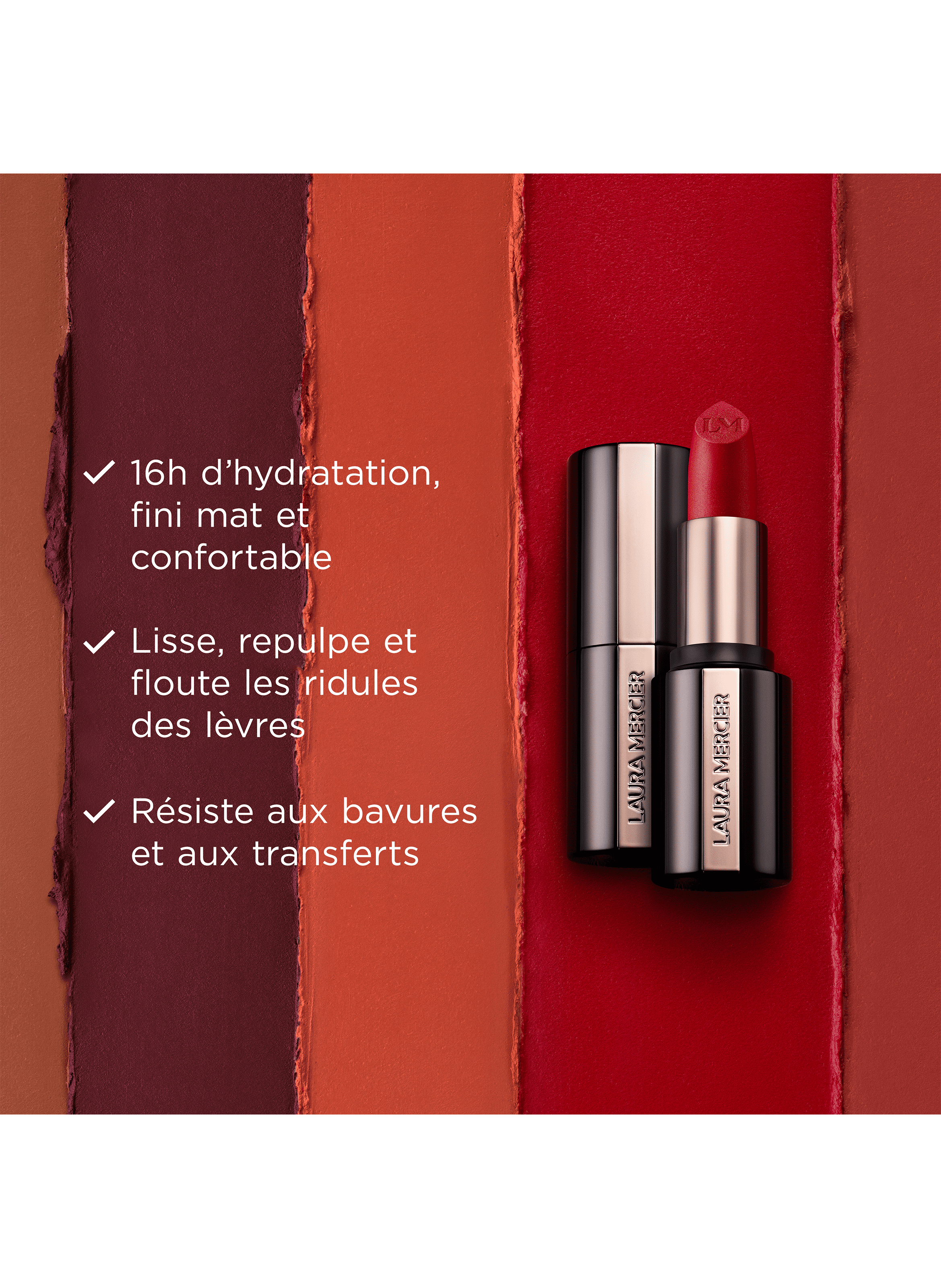 Caviar Smoothing Matte Lipstick LAURA MERCIER 620 pink tulle