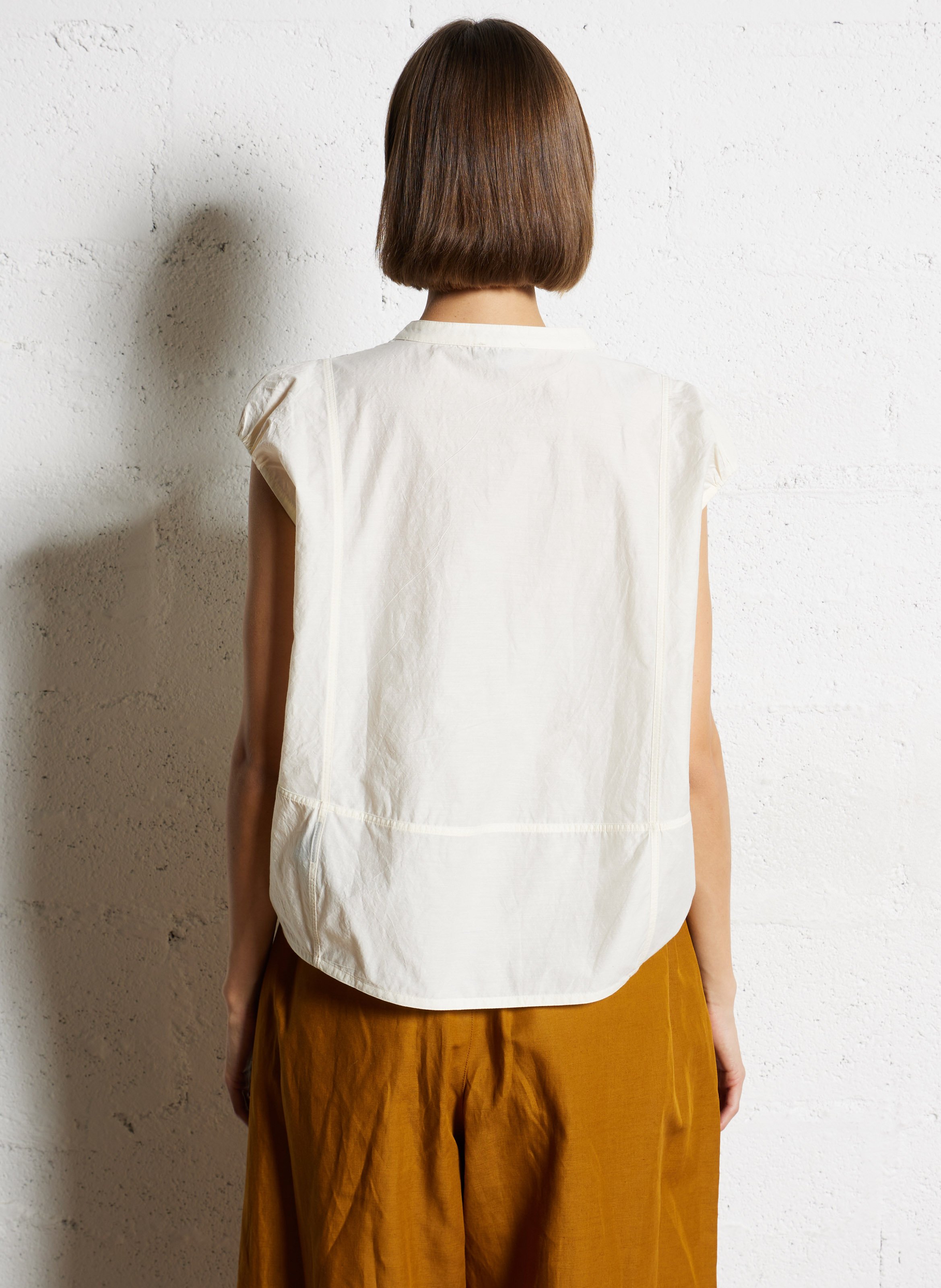 Blouse oversize en coton mélangé Danube SOEUR Beige