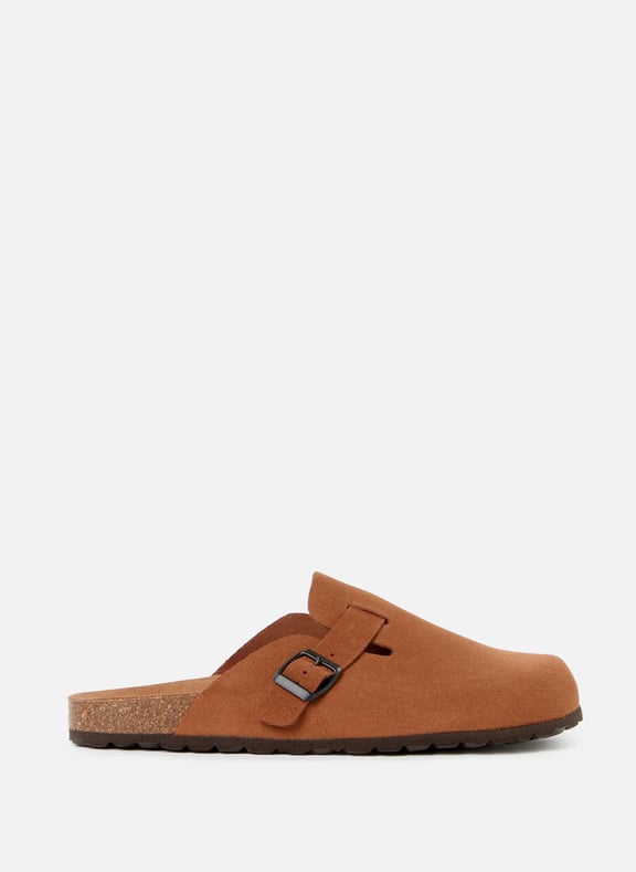 Calfskin Leather Mules Brown by SAISON 1865 SAISON 1865 Calfskin Leather Mules Brown
