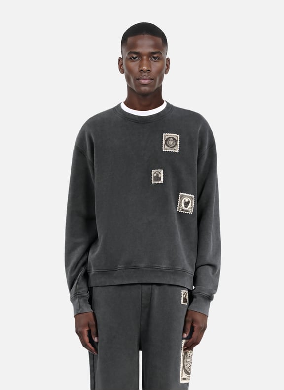 Sweatshirt avec patchs Noir by THE KOOPLES THE KOOPLES Sweatshirt avec patchs Noir