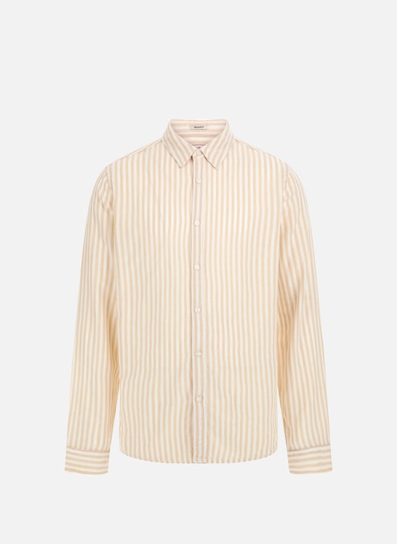 Chemise rayé en coton mélangé Beige by GUESS GUESS Chemise rayé en coton mélangé Beige