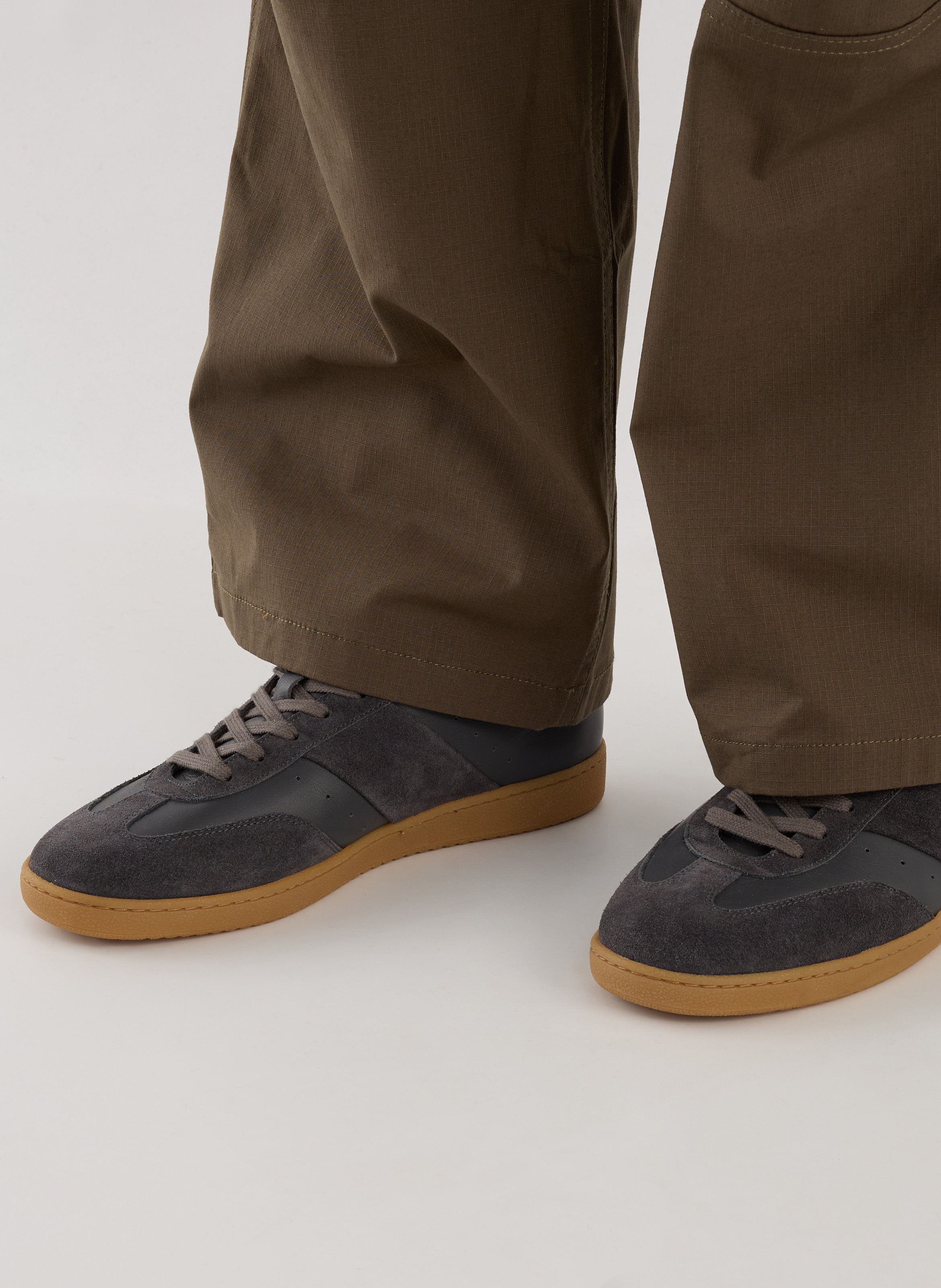 Baskets Saloon en cuir et coton mélangés SAISON 1865 Gris