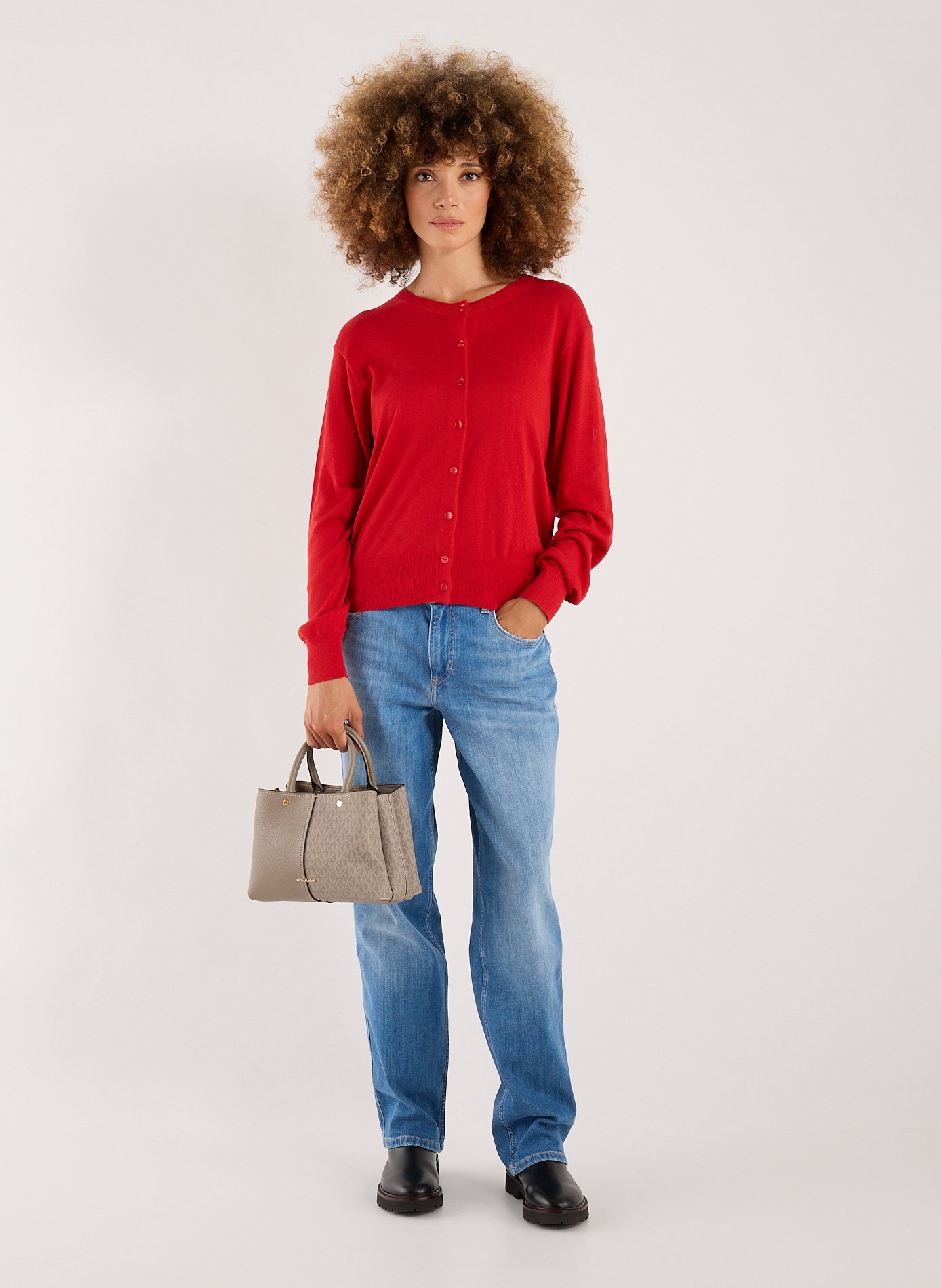 Flora signature logo handbag MICHAEL KORS Beige