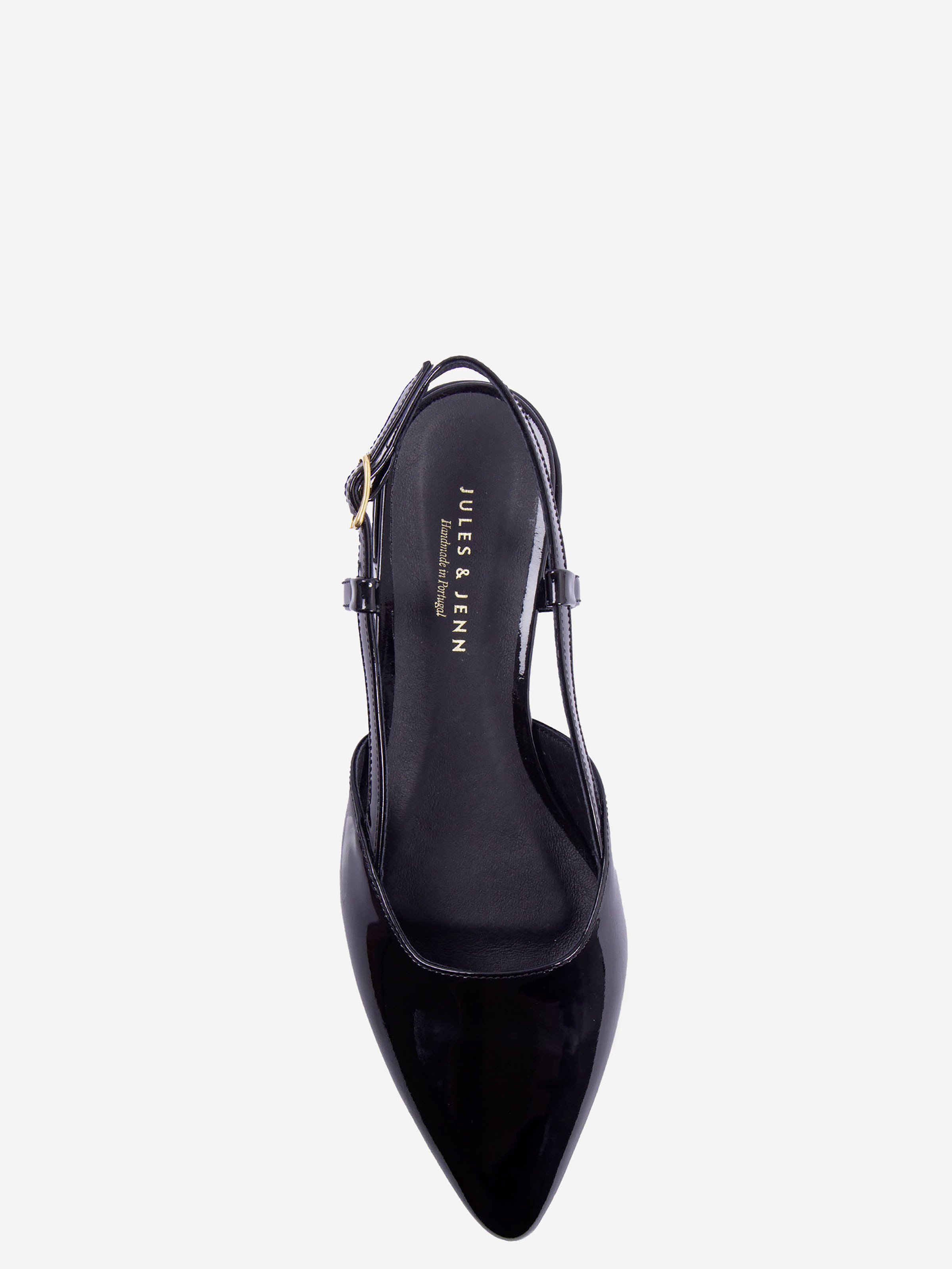 Slingback elise cuir vernis JULES & JENN Noir