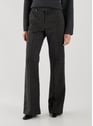 Boot-cut wool woven trousers | Black by COURRÈGES COURRÈGES Boot-cut wool woven trousers | Black