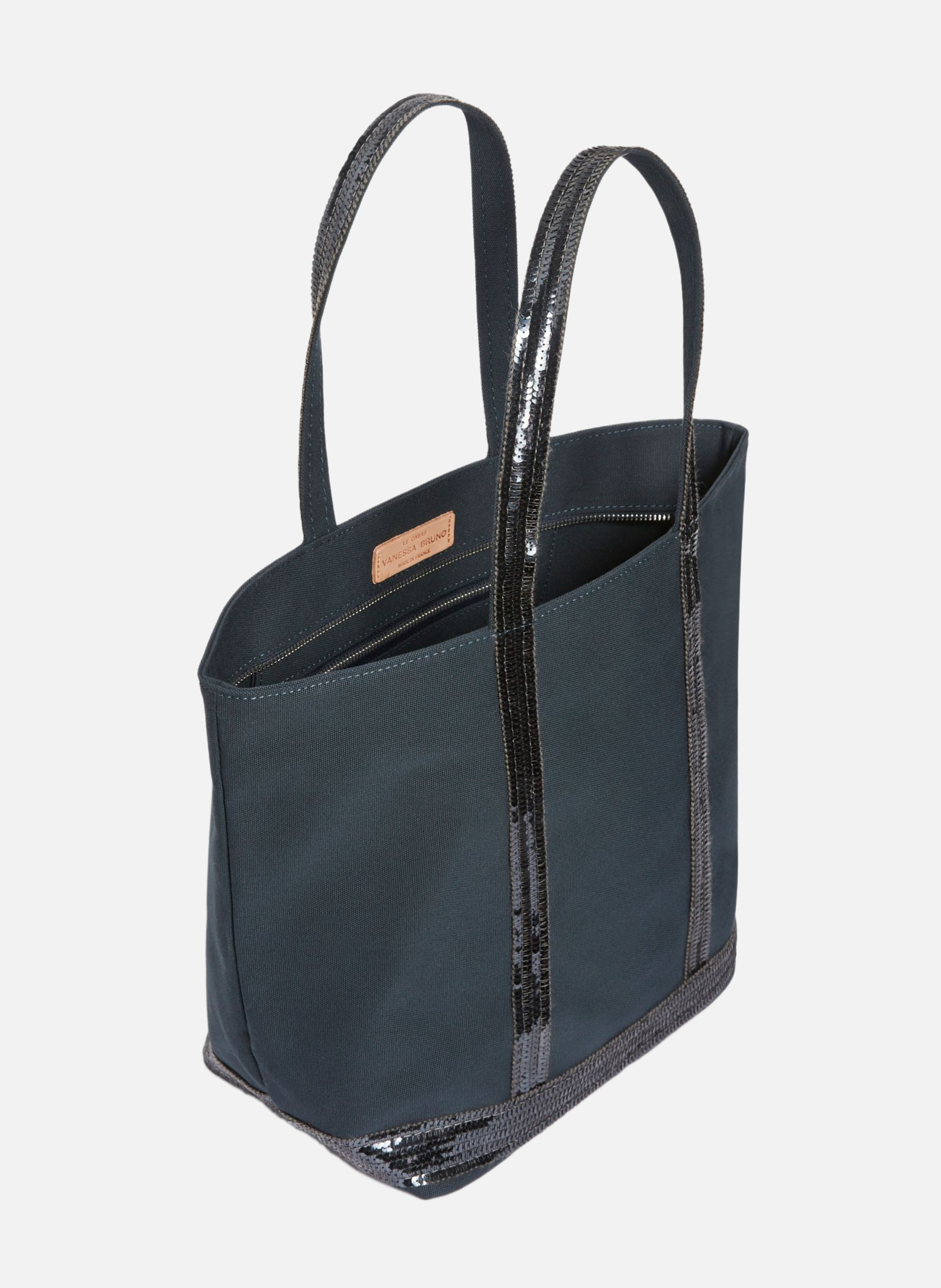 Cabas m zippé en toile VANESSA BRUNO Bleu