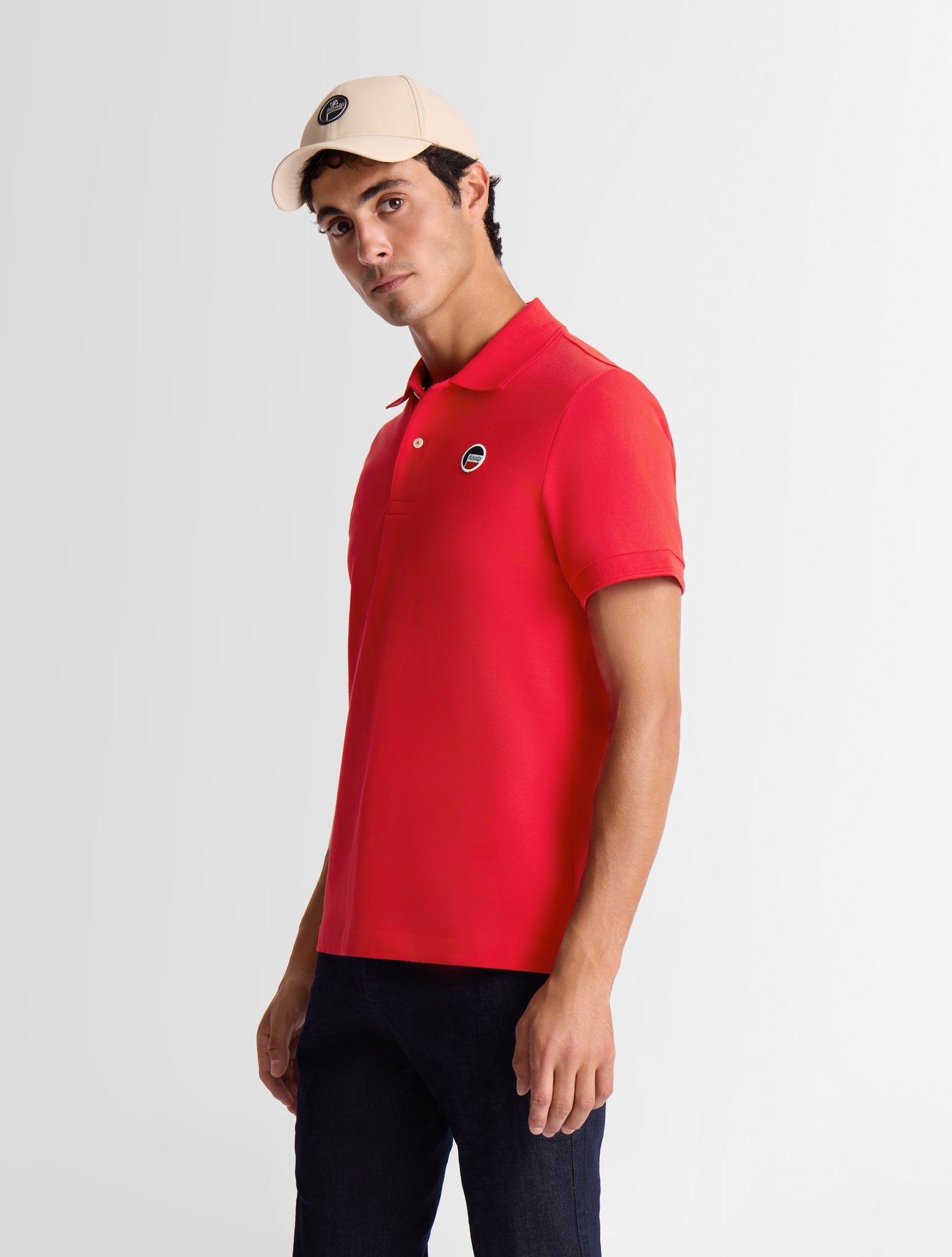 Polo manches courtes elbin col polo coupe ajustée FUSALP Rouge