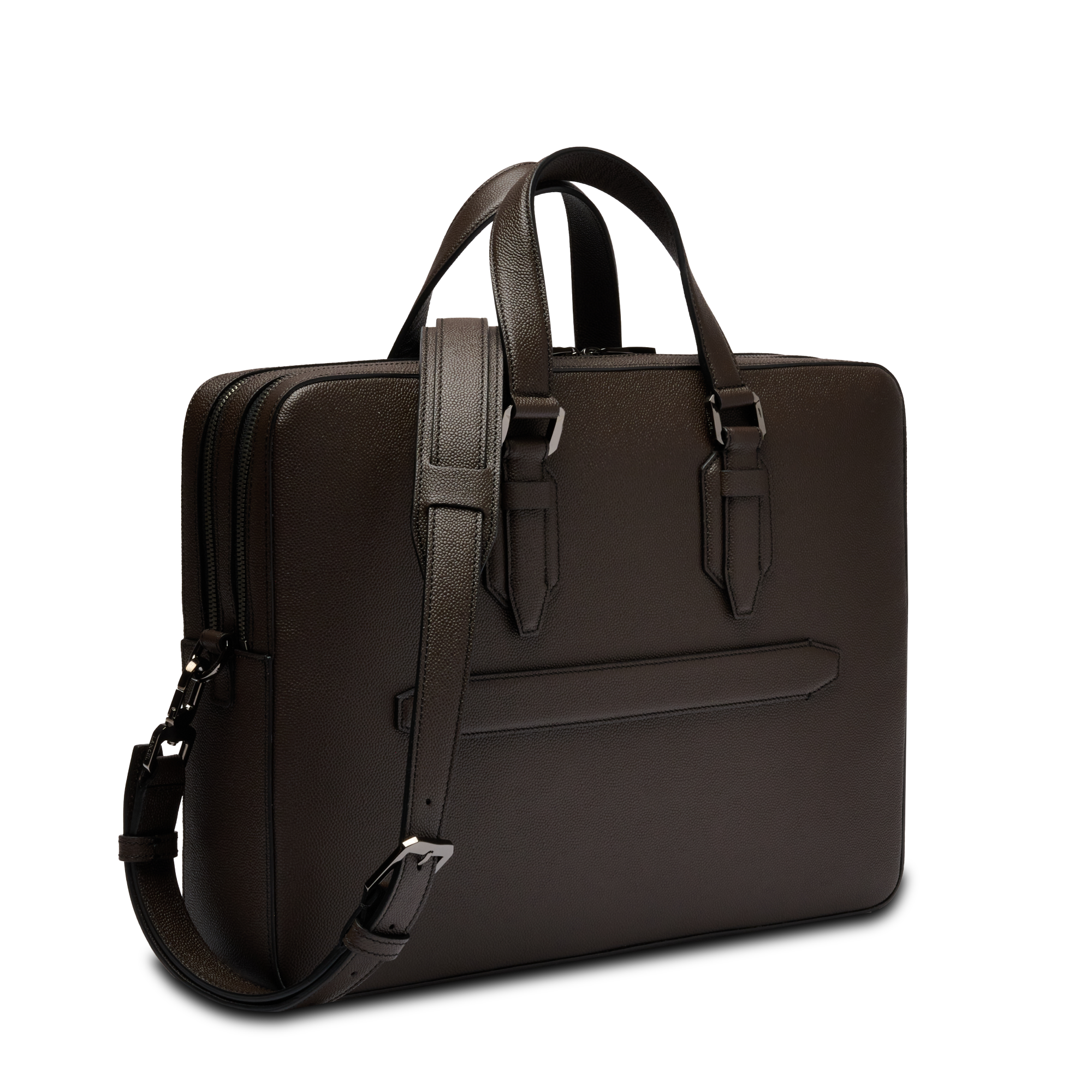 Porte-documents zippé 15"6 charlie de lancel en cuir LANCEL Gris