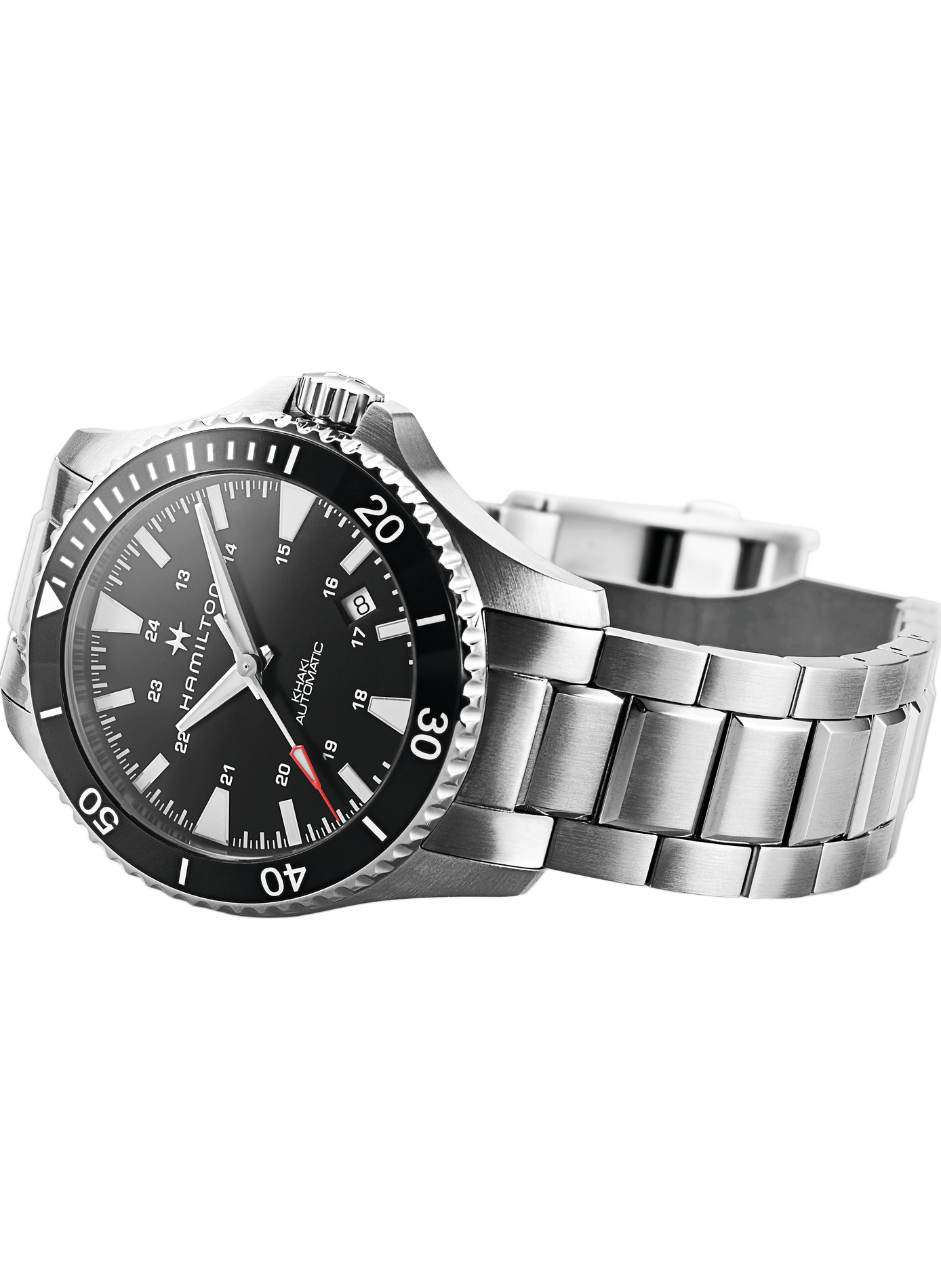 Montre automatique en acier inoxydable HAMILTON Noir