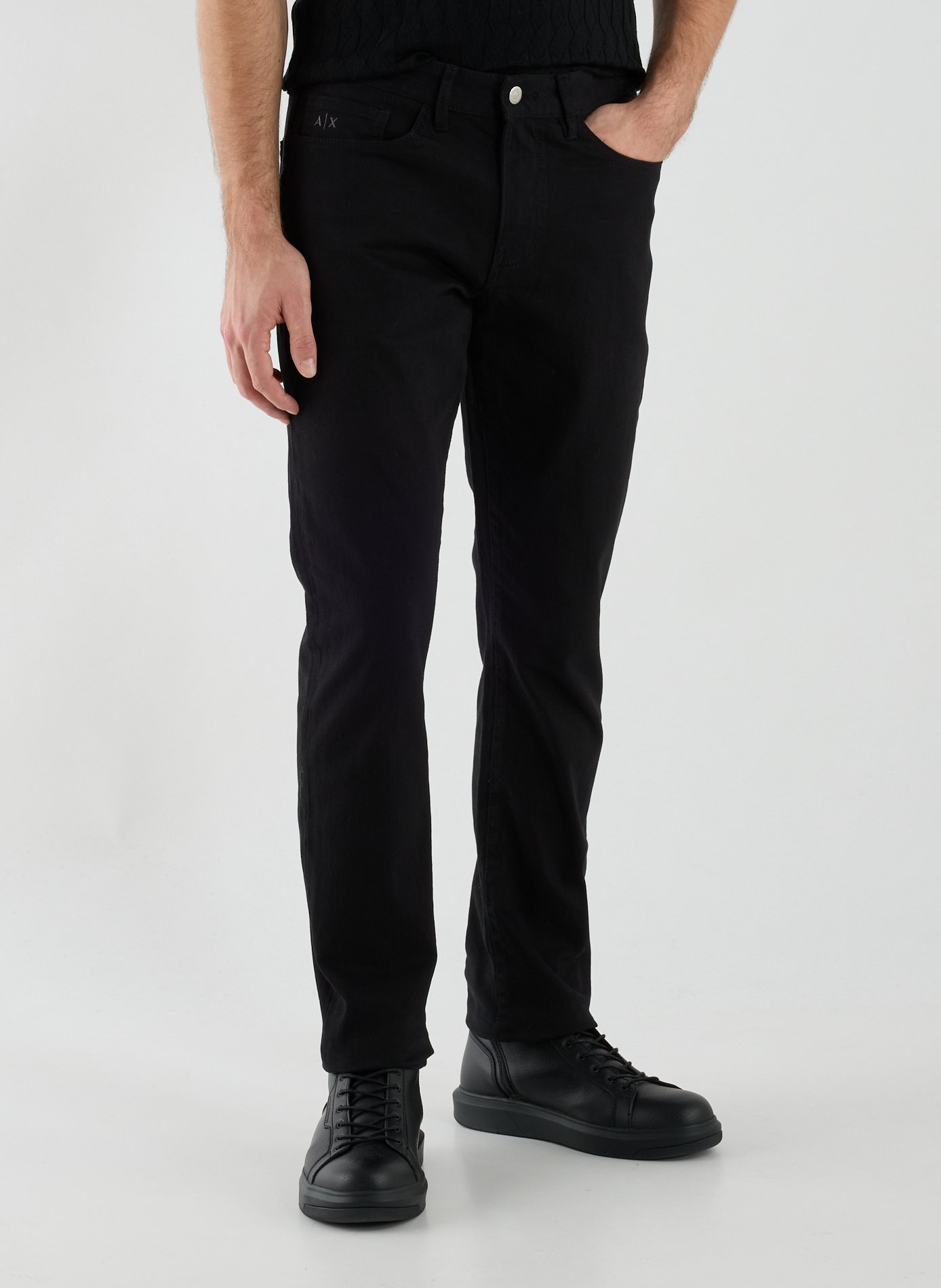 ARMANI EXCHANGE Jean skinny en coton mélangé Noir