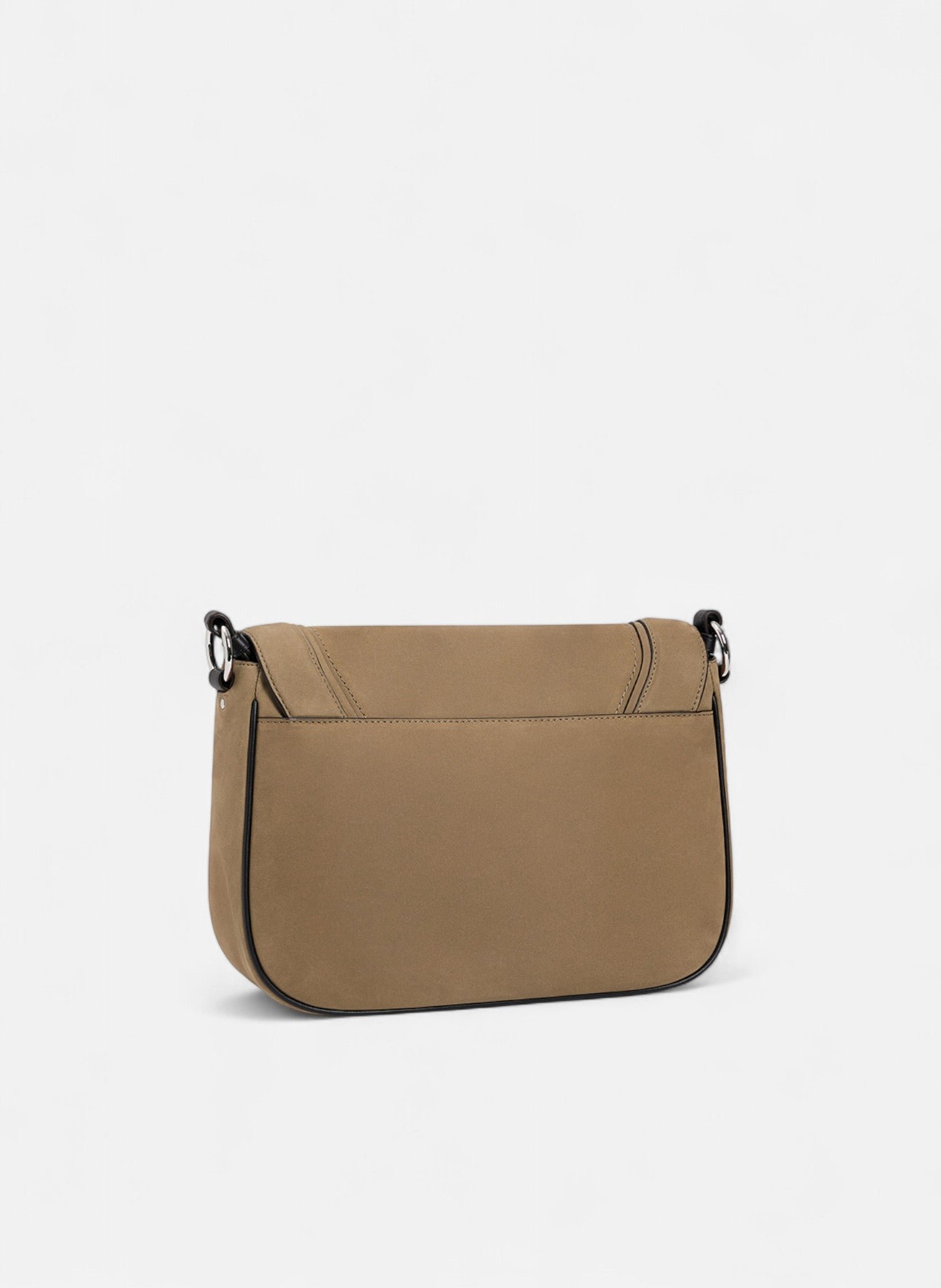 Grand sac bandoulière ella en cuir lisse et nubuck LE TANNEUR Marron