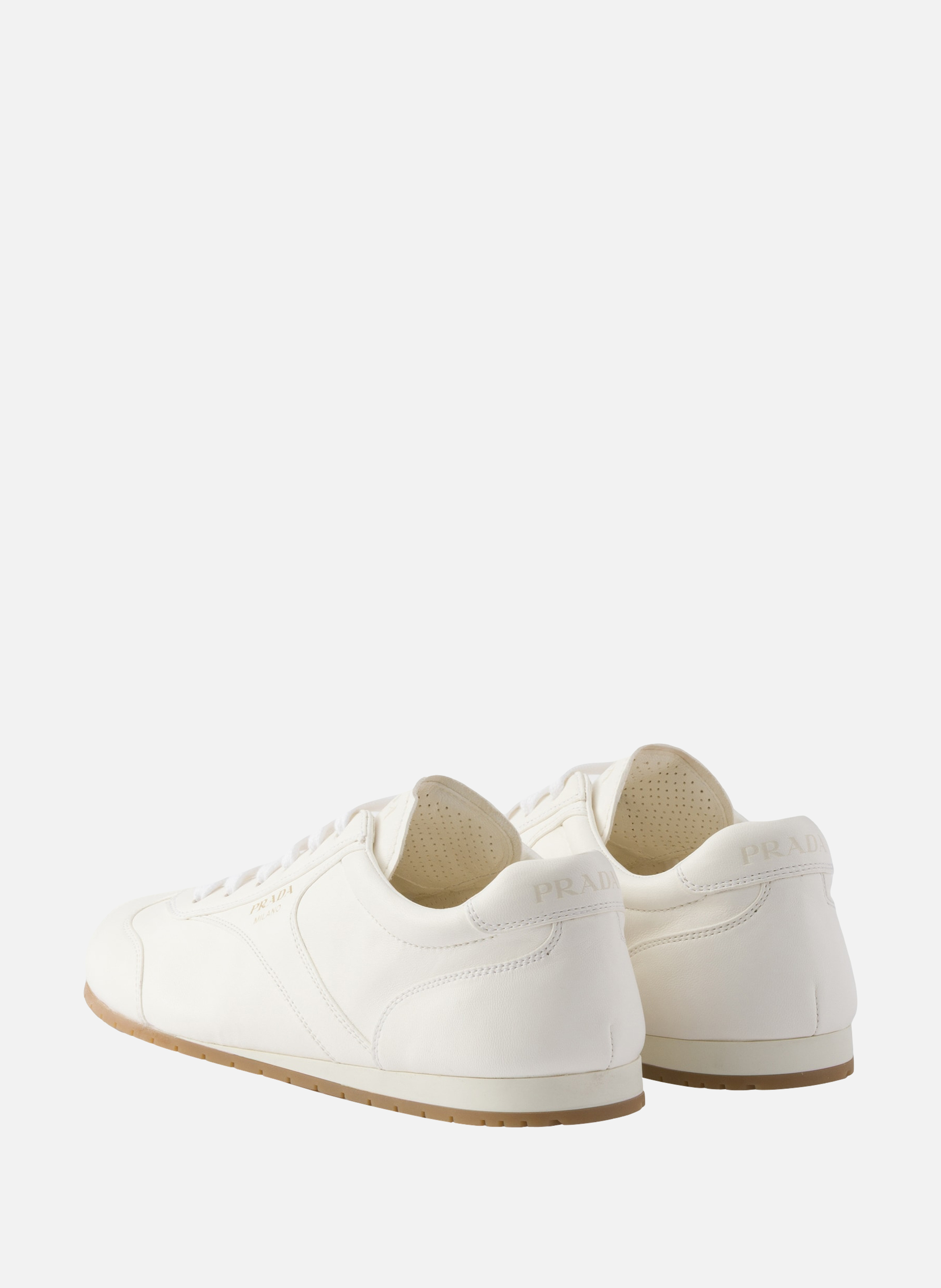 Sneakers en cuir nappa PRADA Beige