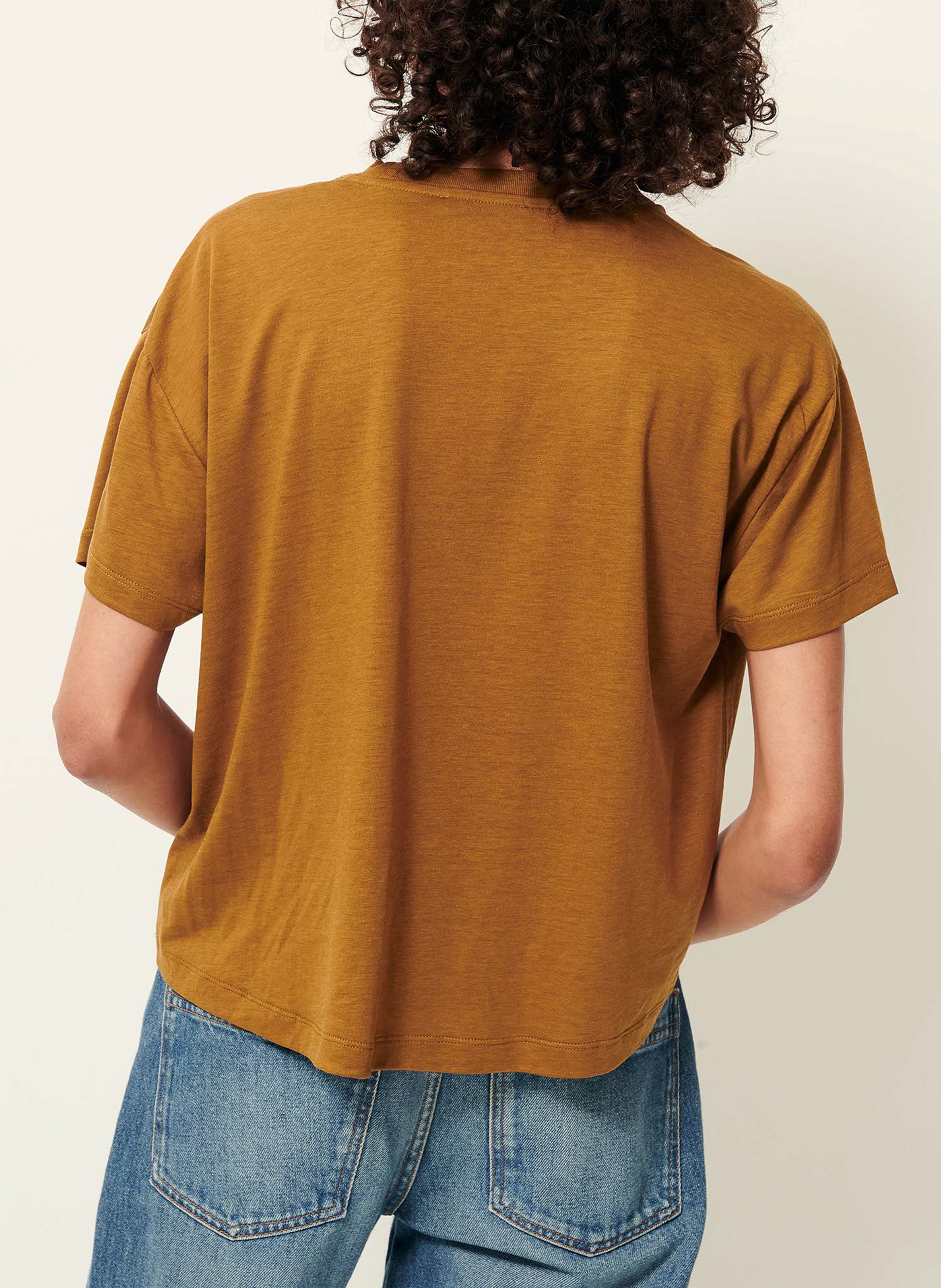 Tee-shirt oversize col rond too SESSUN Marron