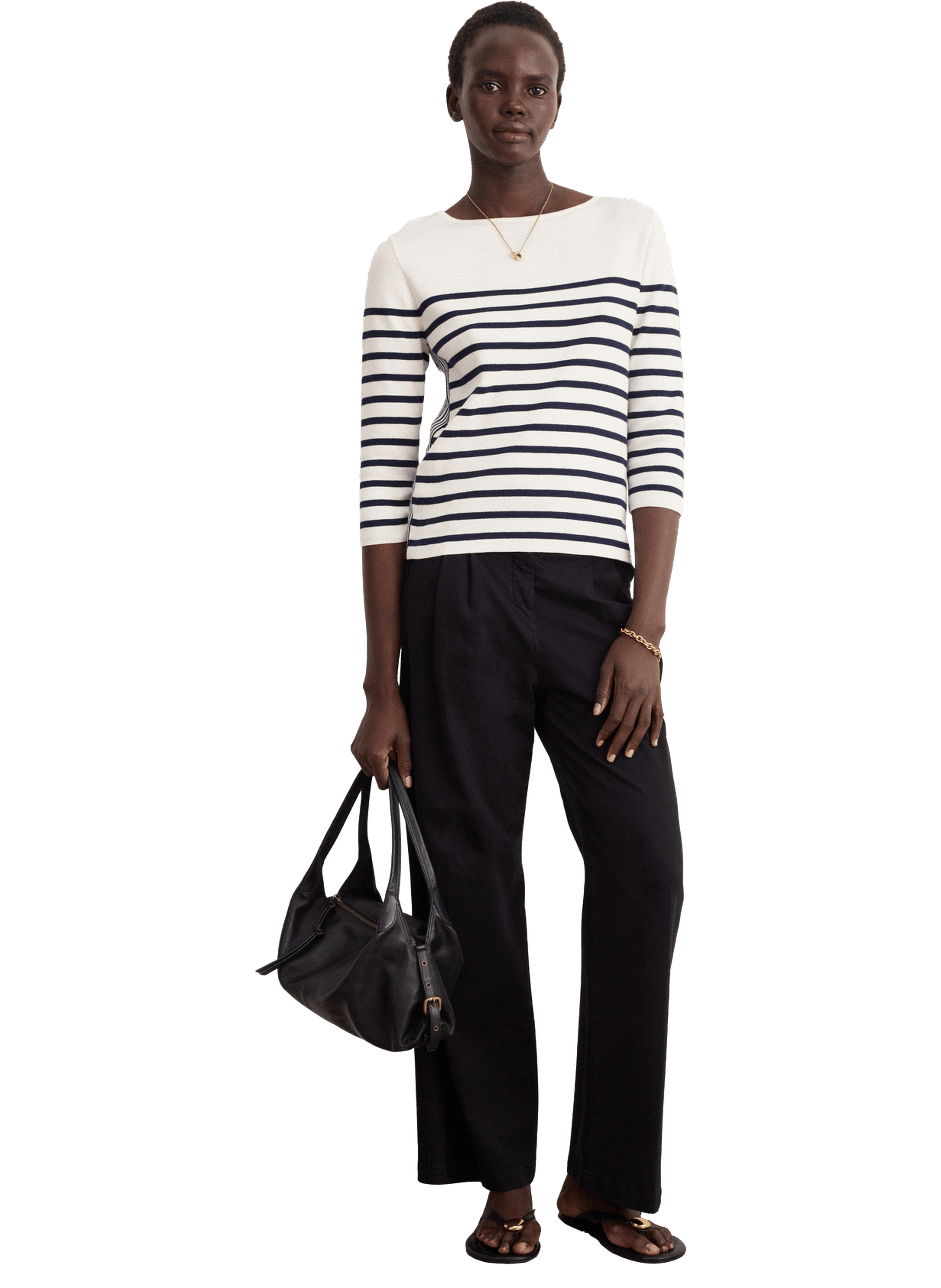 Marinière en coton – leandra PABLO Beige