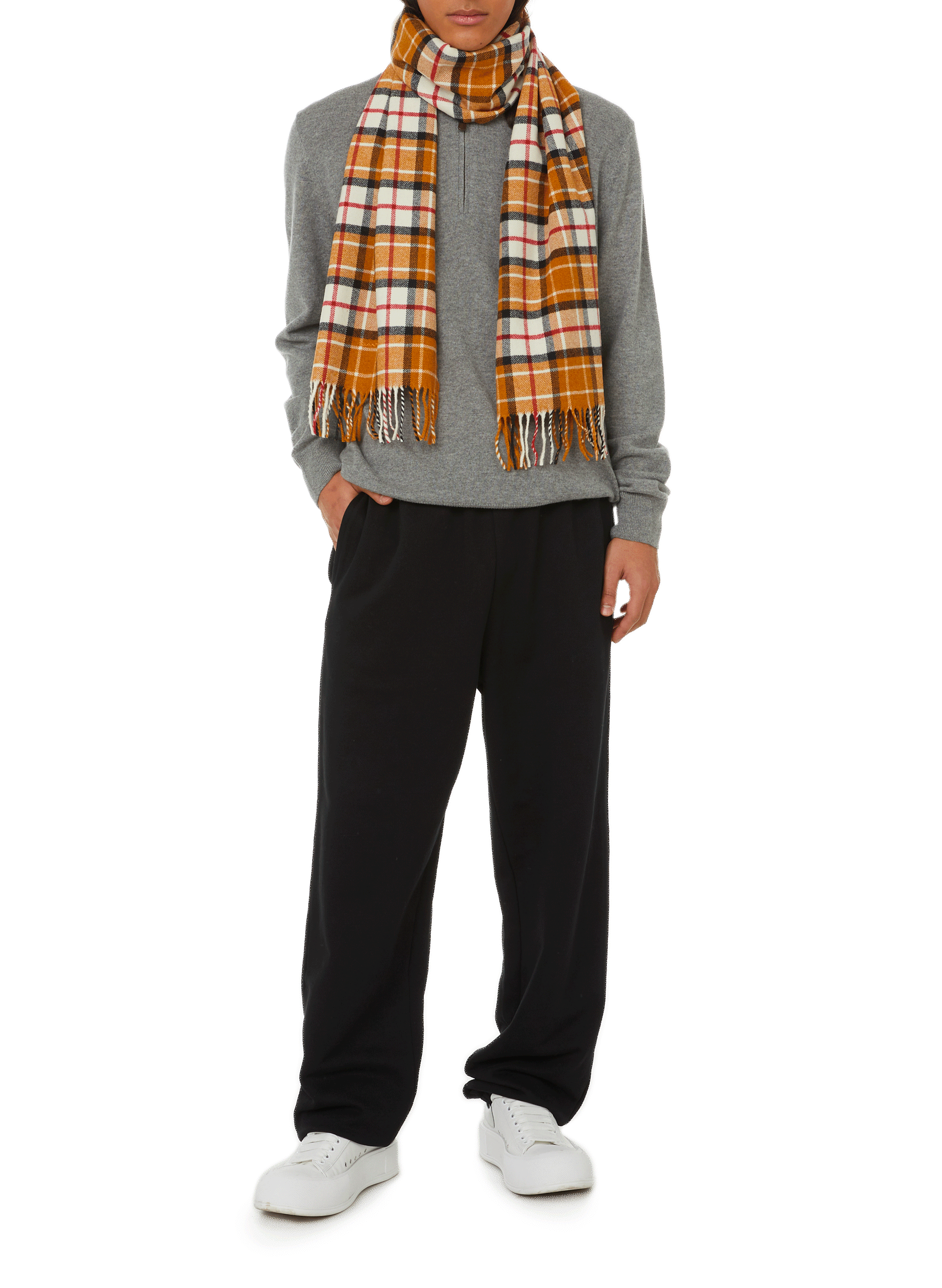 Wool zip-neck jumper POLO RALPH LAUREN Grey