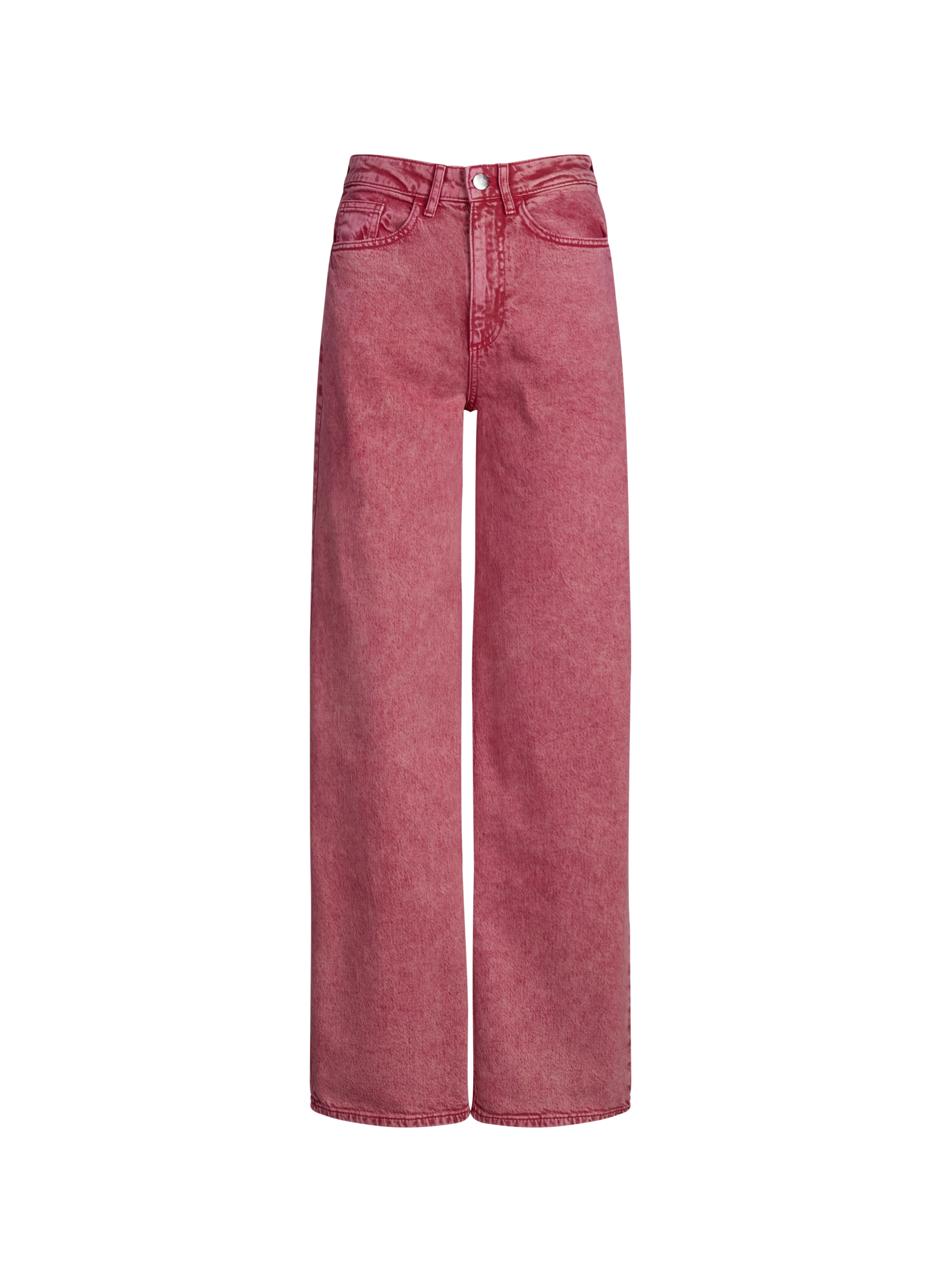 High-waisted Wide-leg Jeans Vifreya VILA Pink