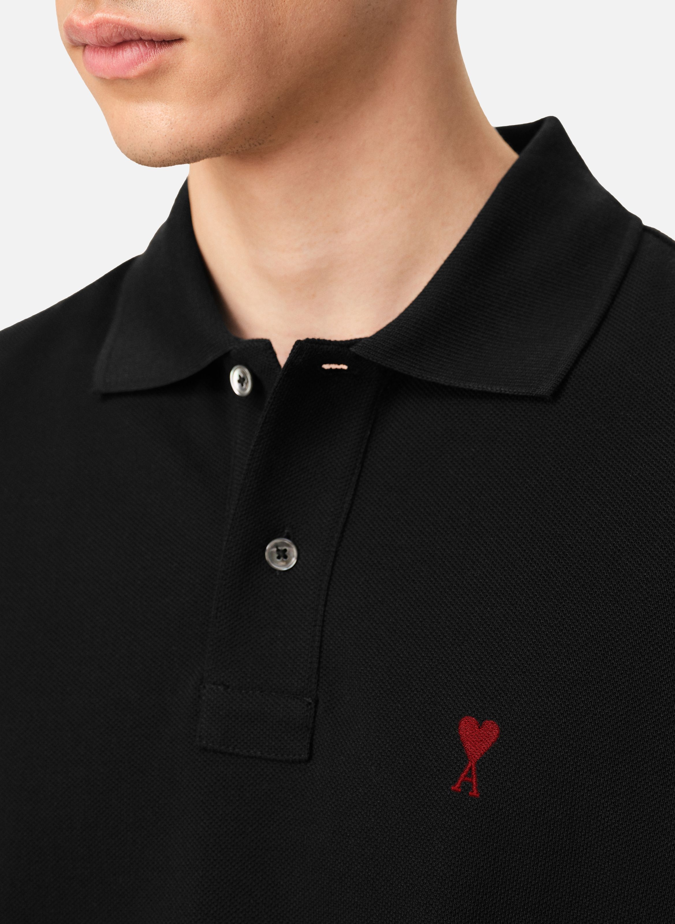 Polo Ami de Coeur unisexe AMI PARIS Noir