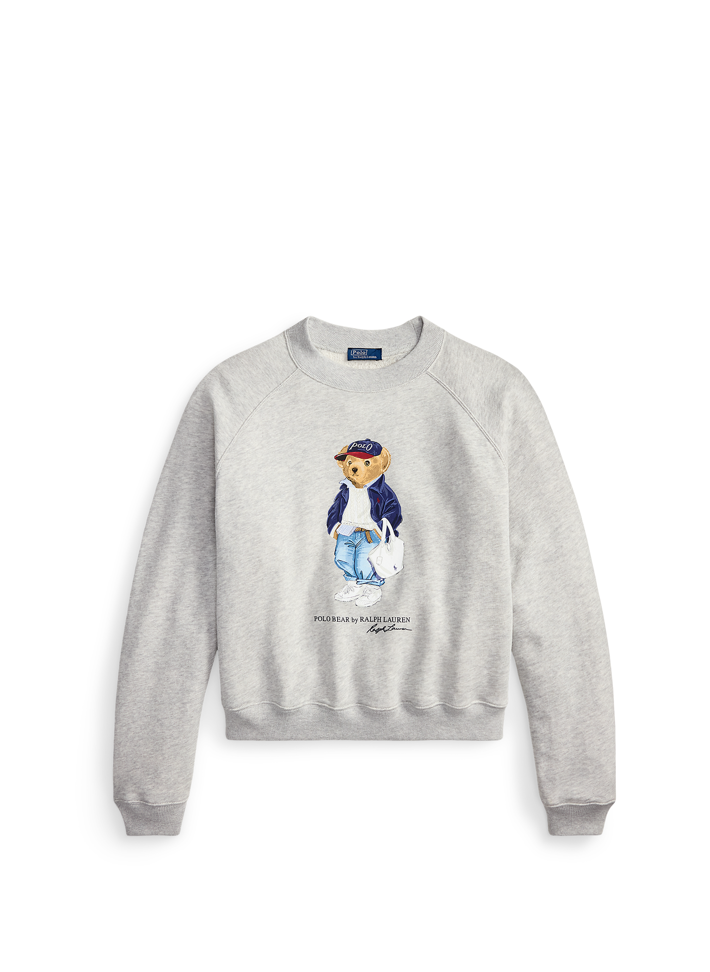 Sweatshirt à logo en coton mélangé POLO RALPH LAUREN Gris