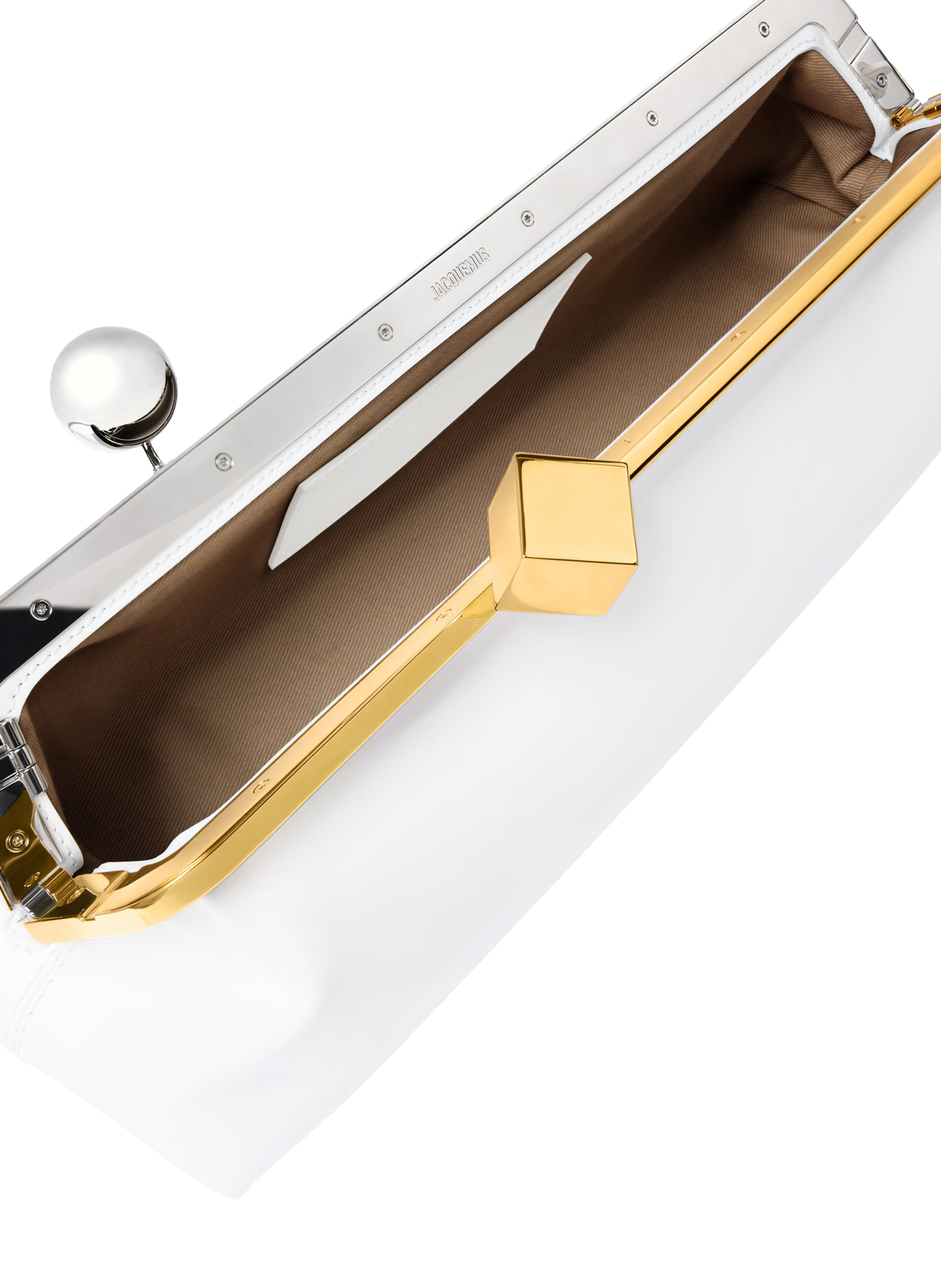 La Pochette Salon en cuir de veau JACQUEMUS Blanc