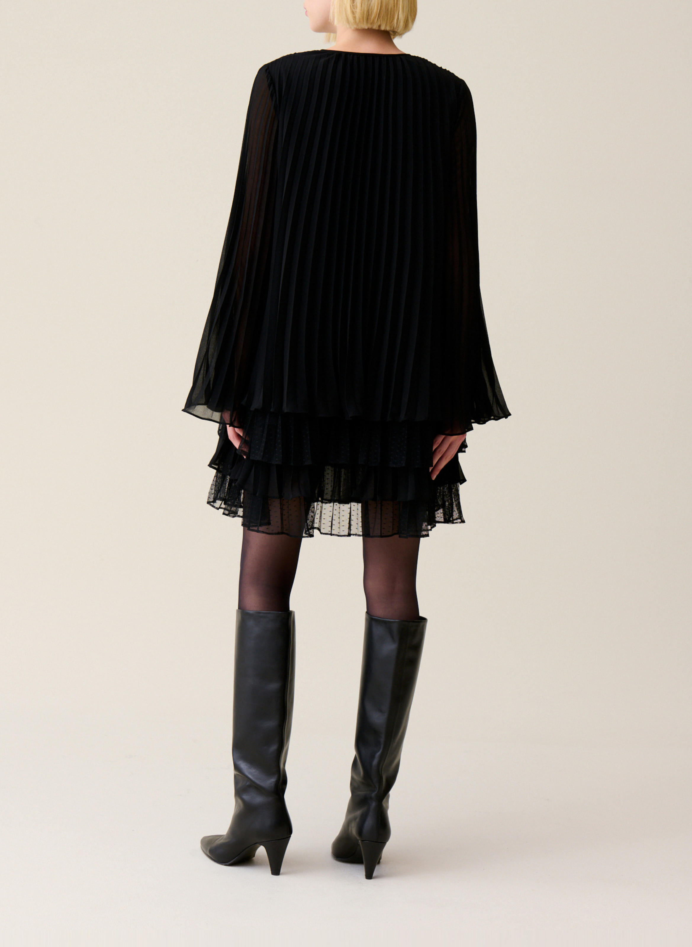 Robe courte volantée CLAUDIE PIERLOT Noir