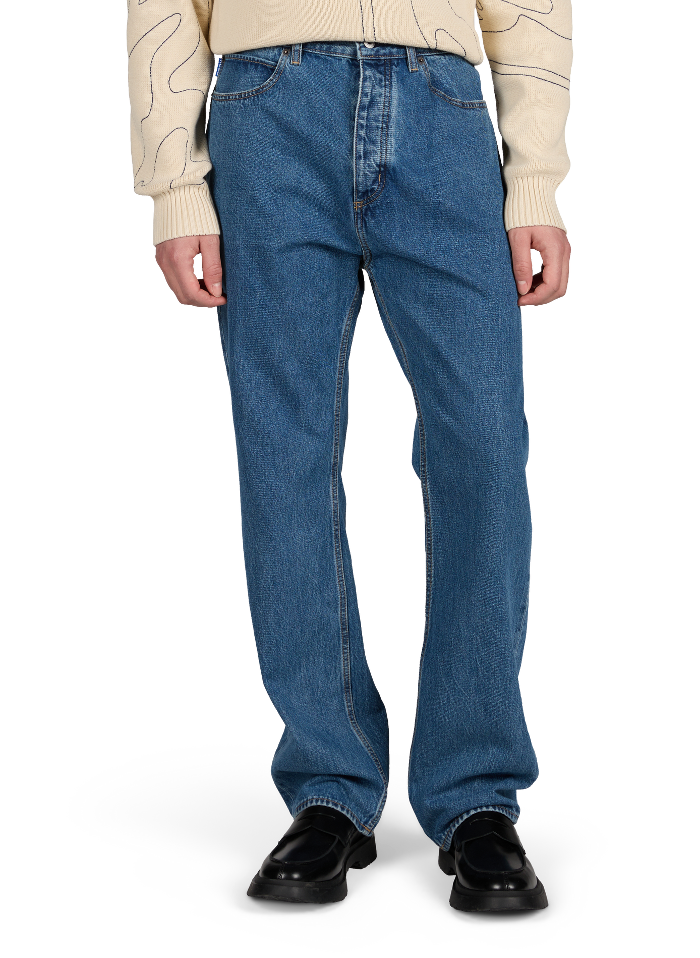 Five-pocket cotton jeans HUGO BLUE Blue