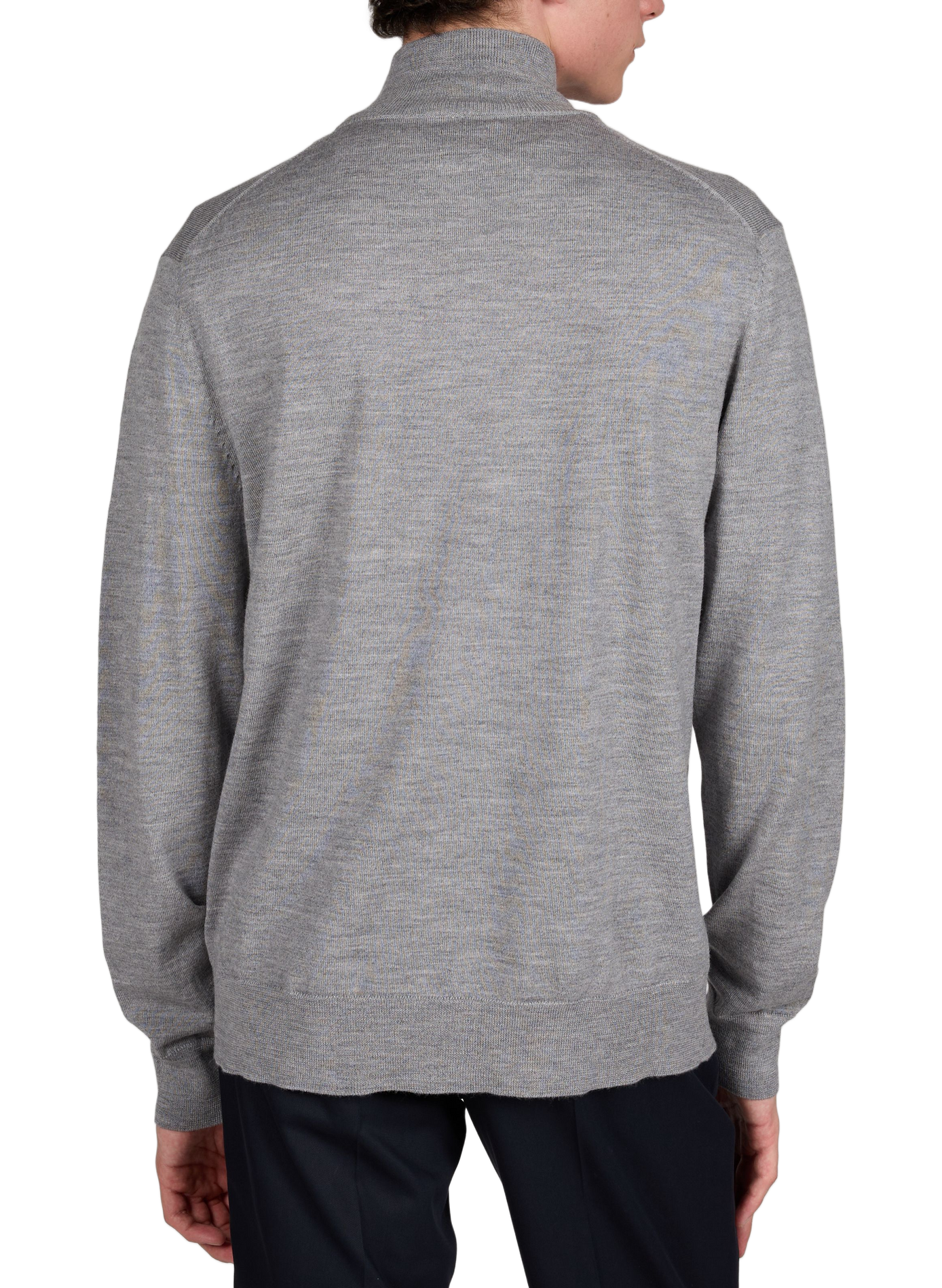 Cardigan à col montant en laine mérinos AU PRINTEMPS PARIS Gris