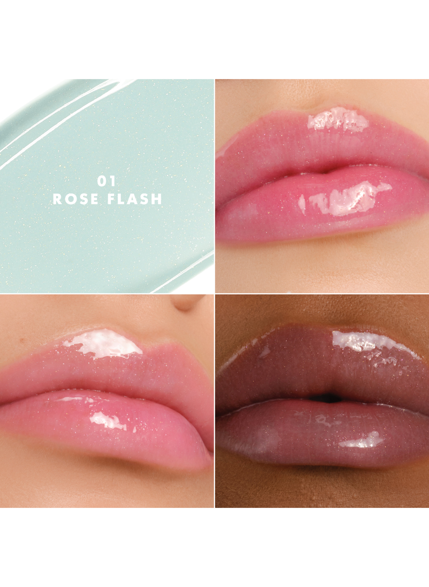 Prisma Glass Lip Balm intense color and shine Rose flash