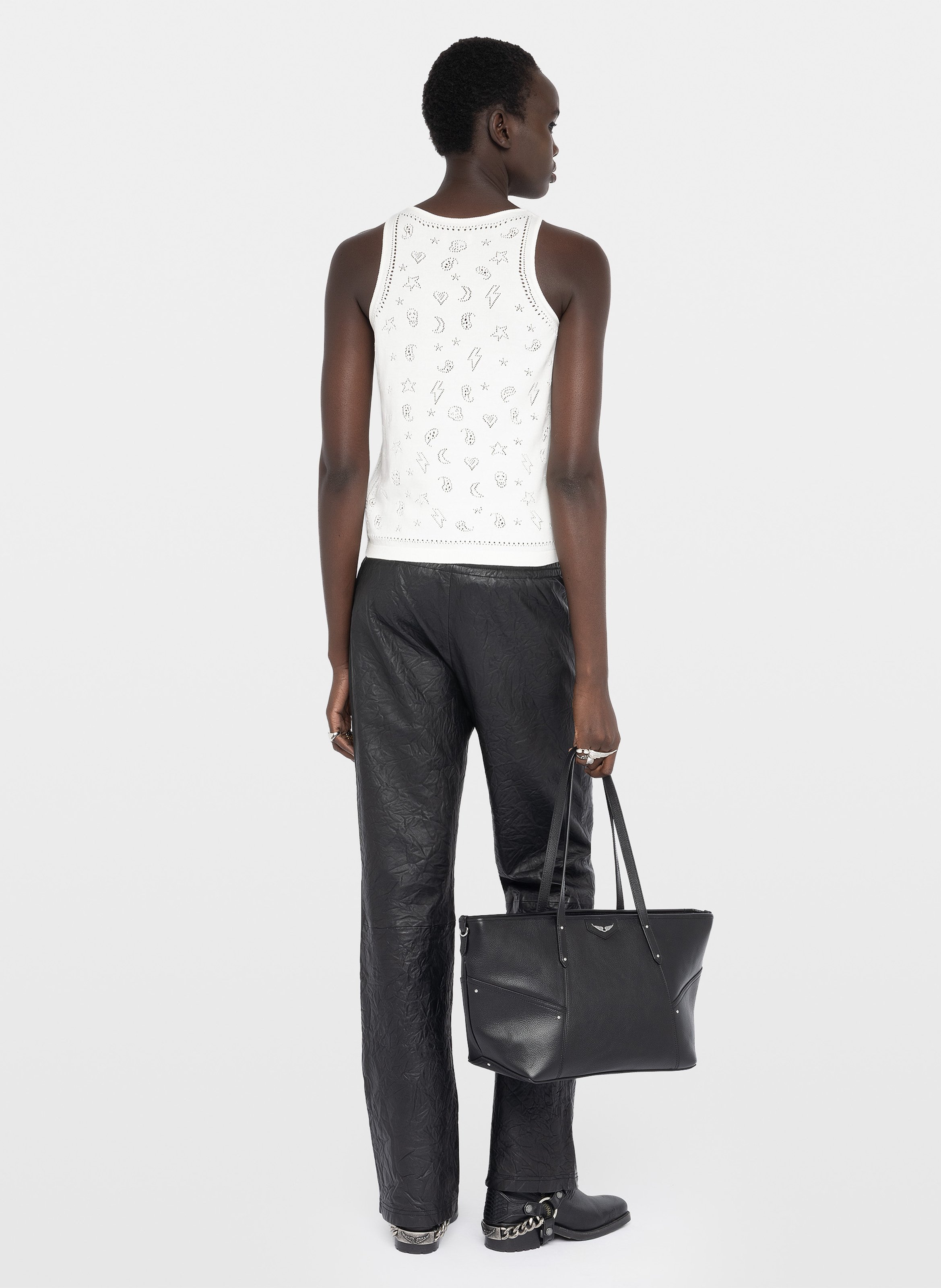 Débardeur droit col rond en coton jossy ZADIG&VOLTAIRE Blanc