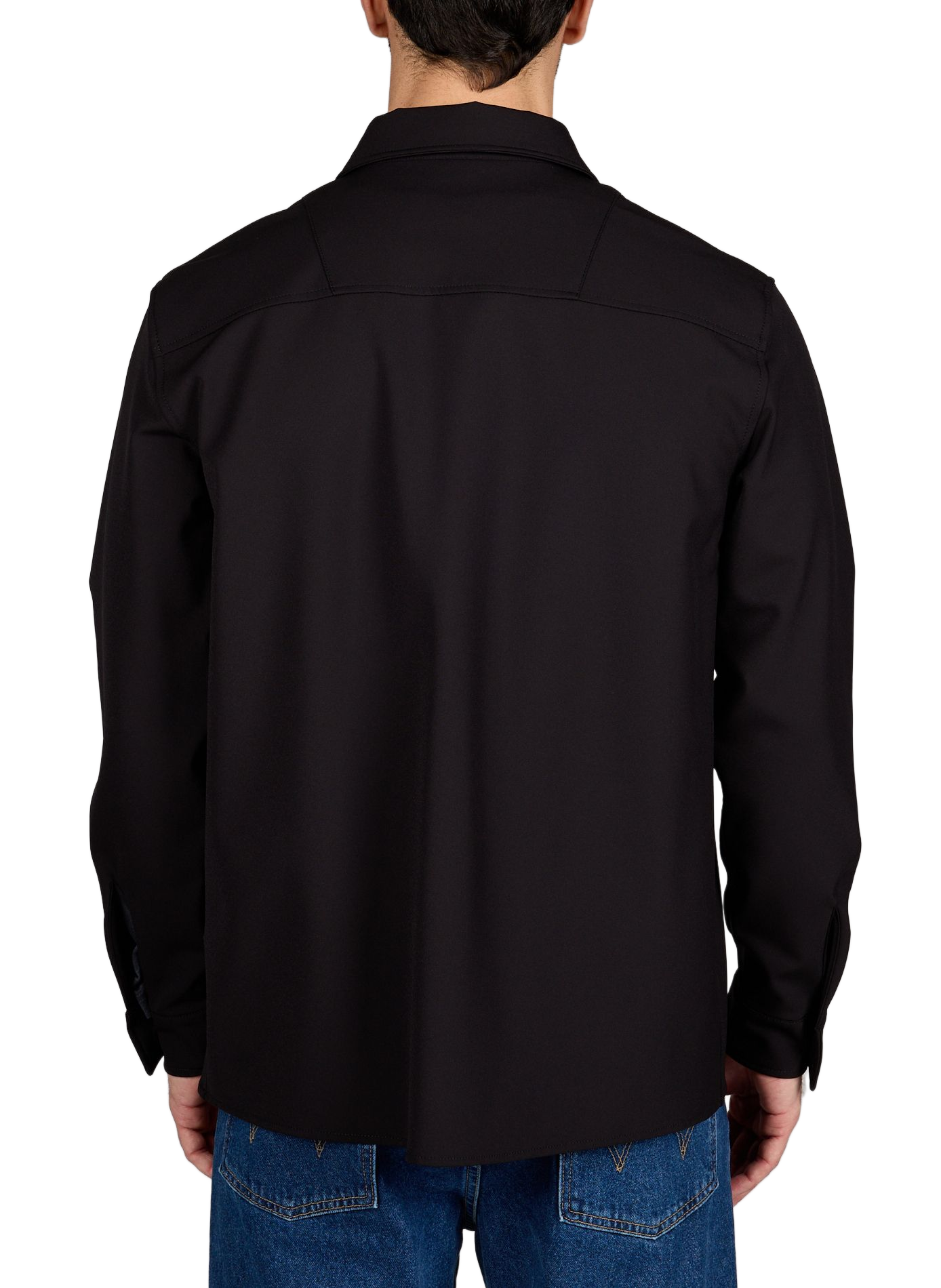 Straight-cut cotton shirt with classic collar CLOSED Black