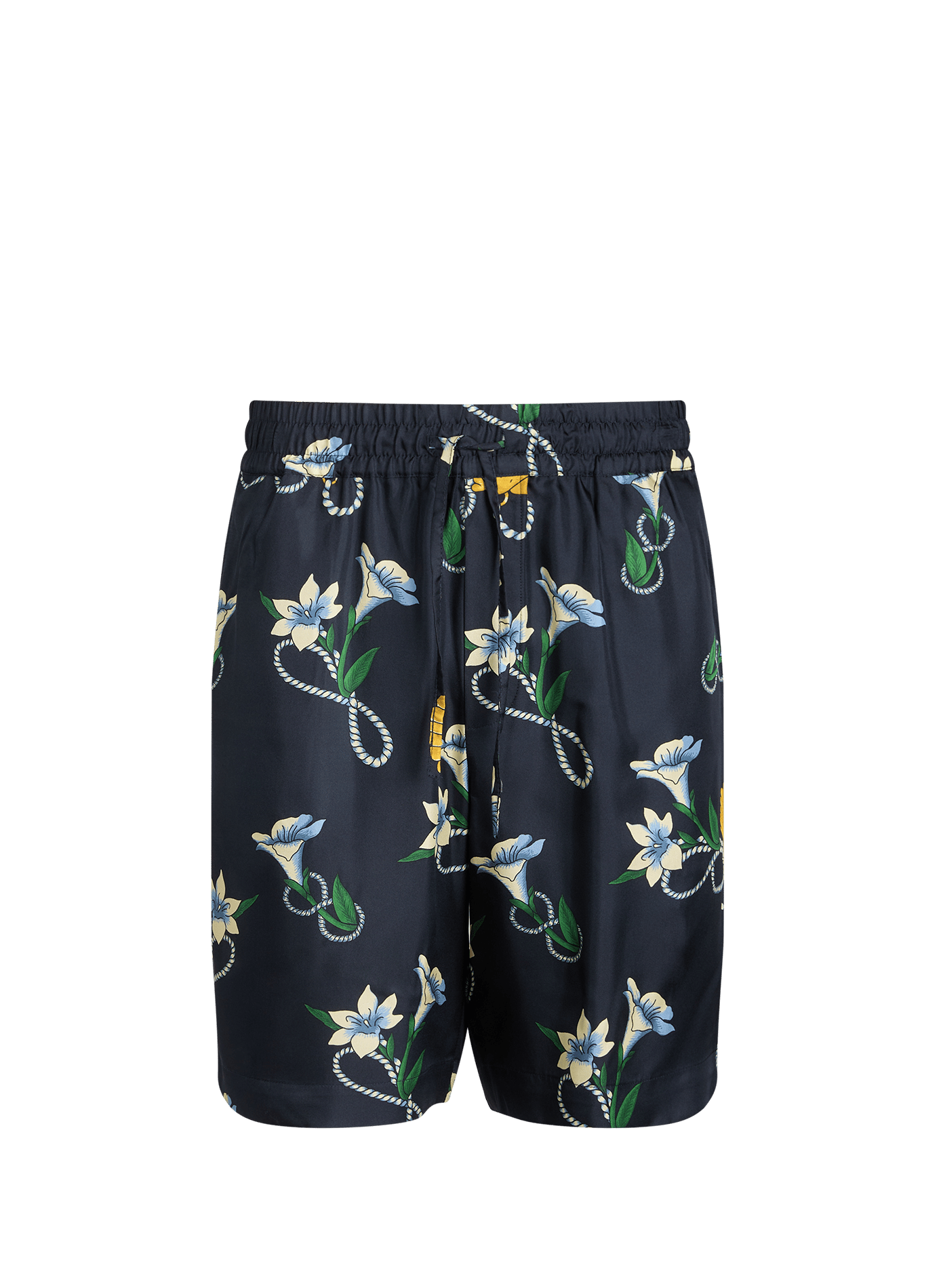 Silk floral shorts DROLE DE MONSIEUR Blue