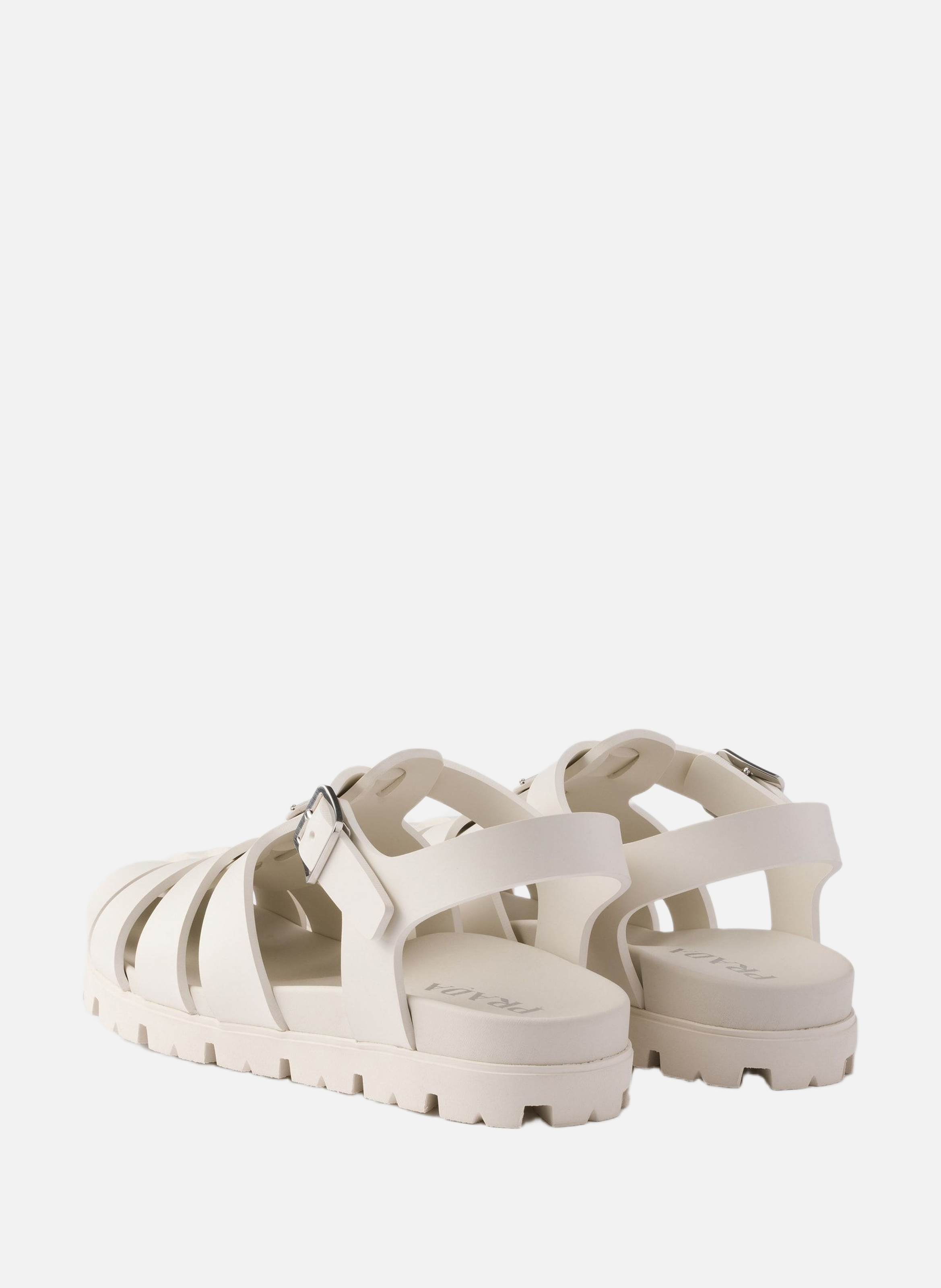 Sandales de pêcheur en gomme PRADA Beige