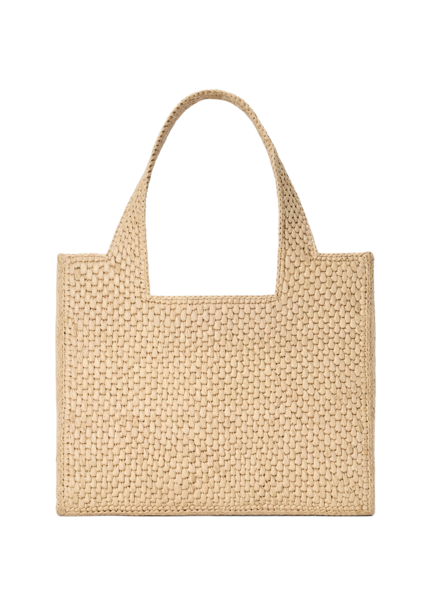 Petit Font tote brodé en raphia LOEWE Beige