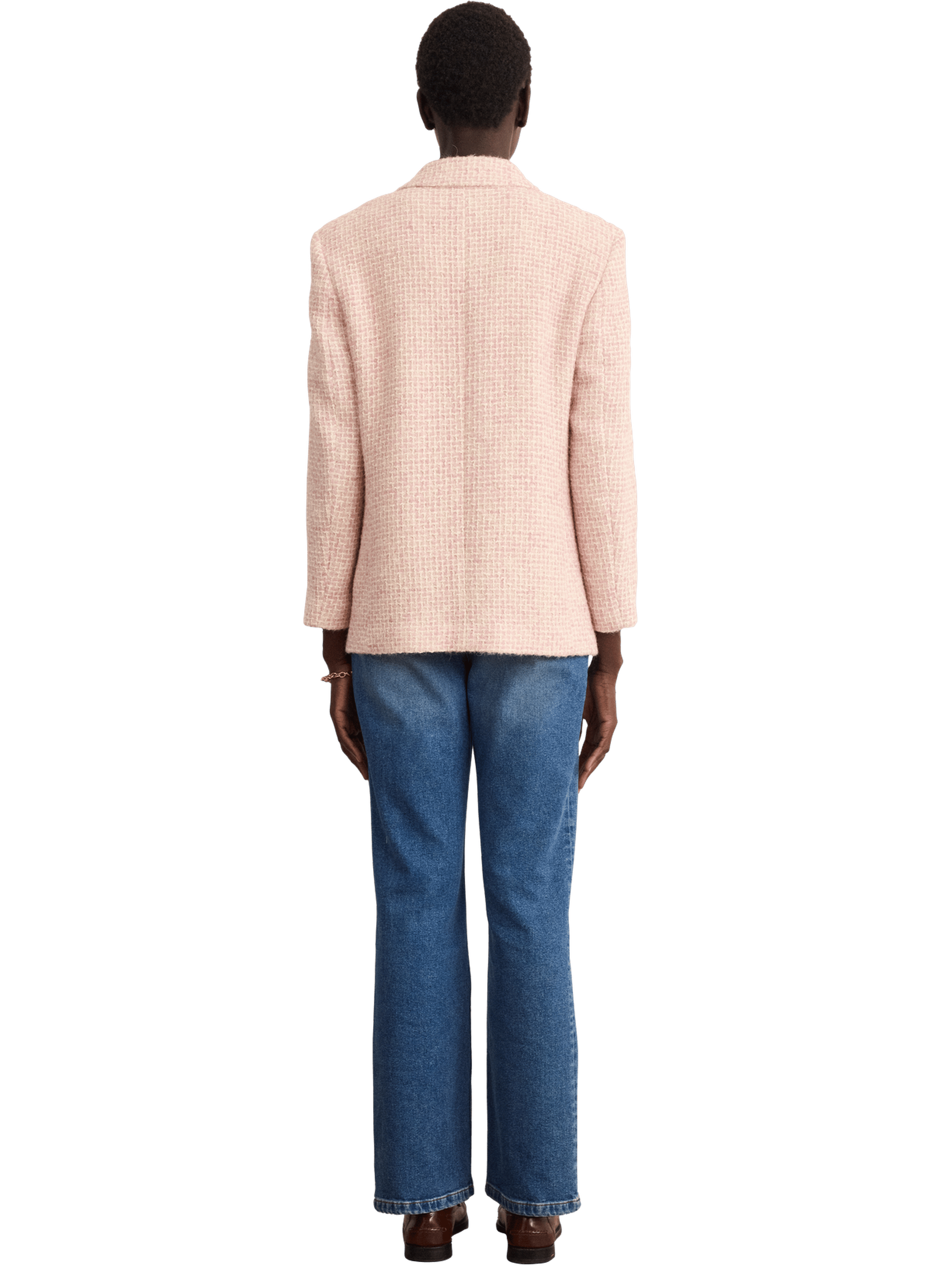 Manteau court en tweed bicolore - daria PABLO Rose