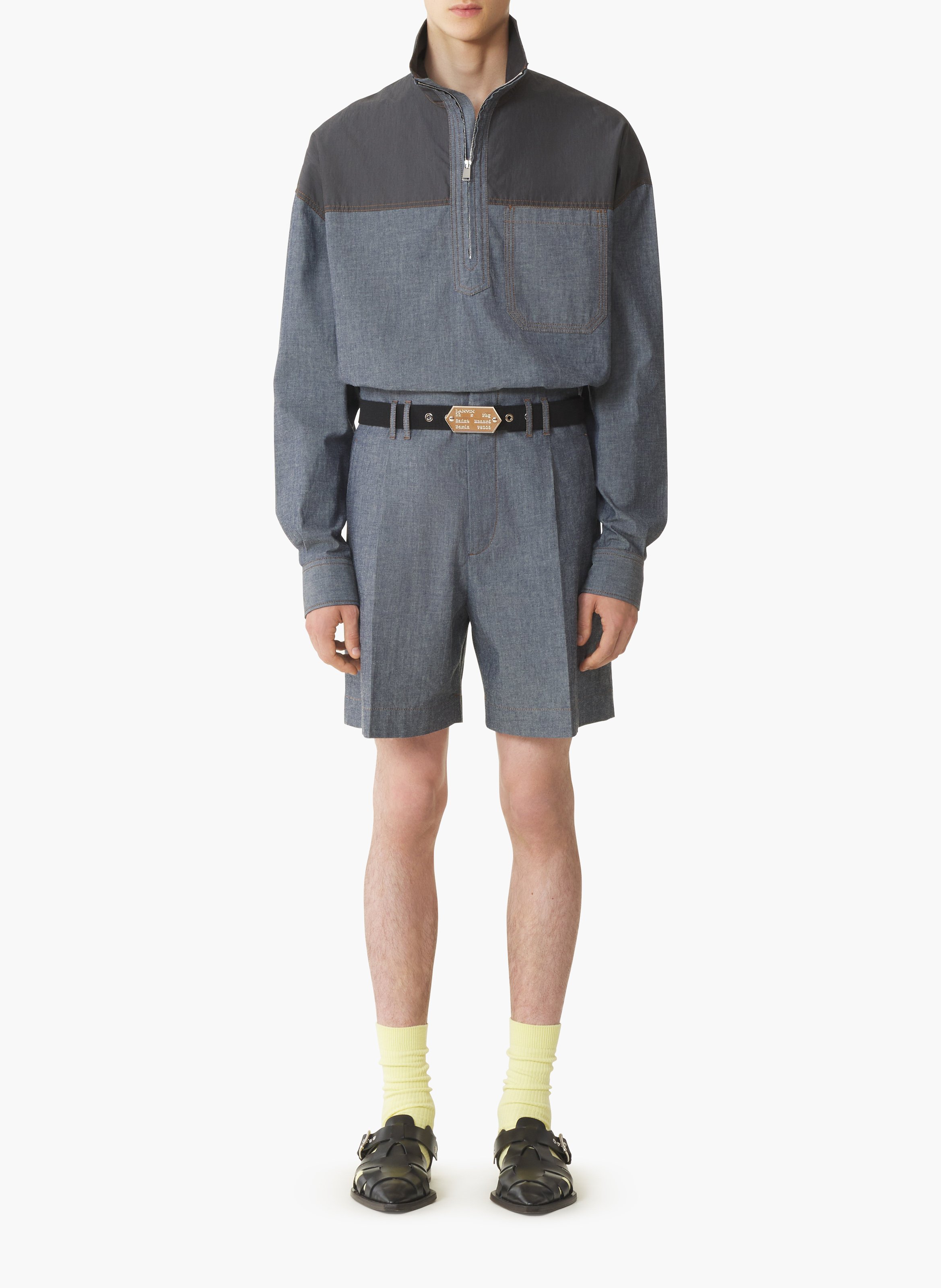 Short en chambray LANVIN Bleu
