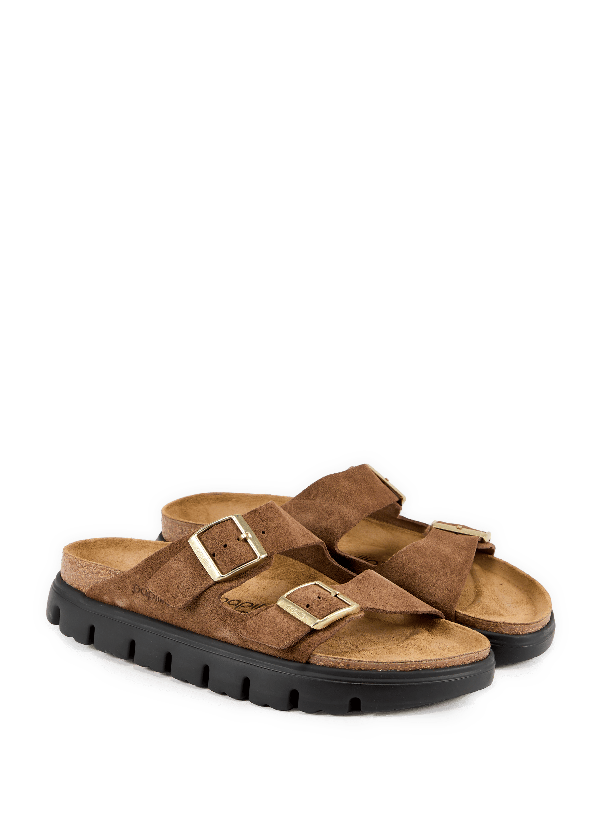 Mules Arizona Chunky van suède leer BIRKENSTOCK Bruin