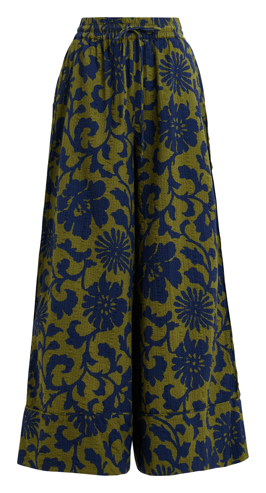 Pantalon taille haute large imprimé jomery ESSENTIEL ANTWERP Vert