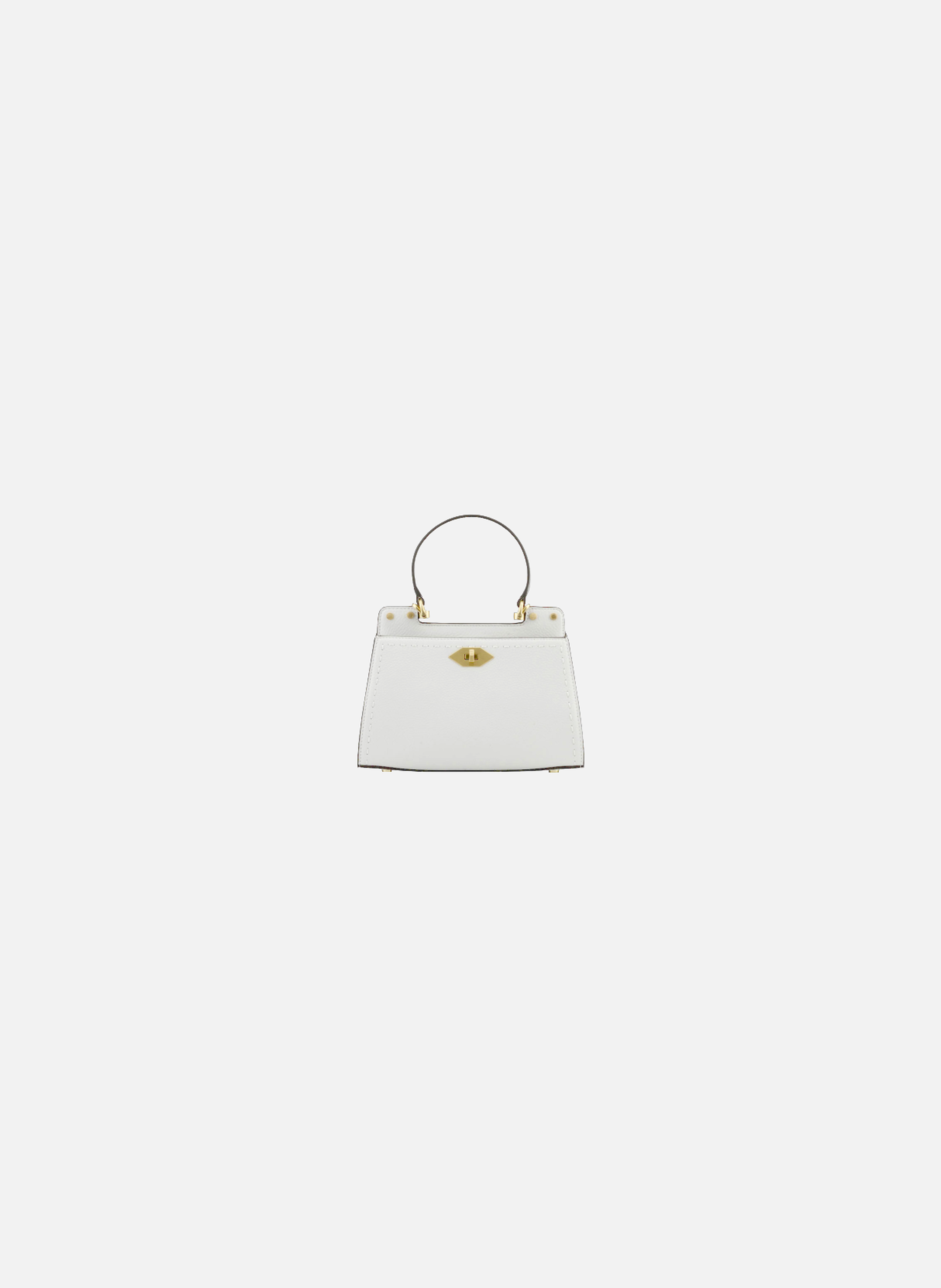 Trianon | sac à main micro en cuir de vachette POURCHET Blanc