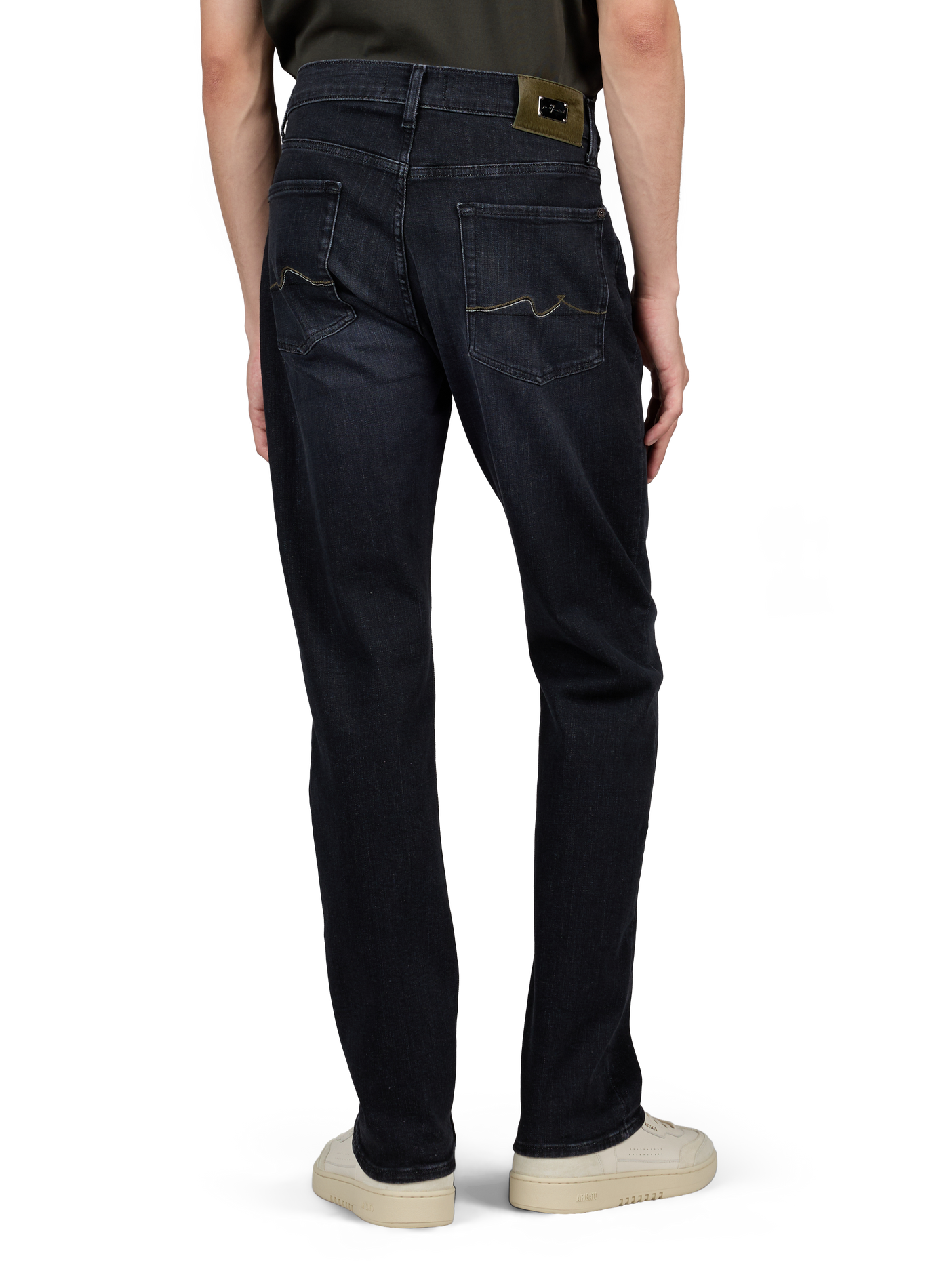 Slimmy washed denim jeans in blended cotton 7 FOR ALL MANKIND Black