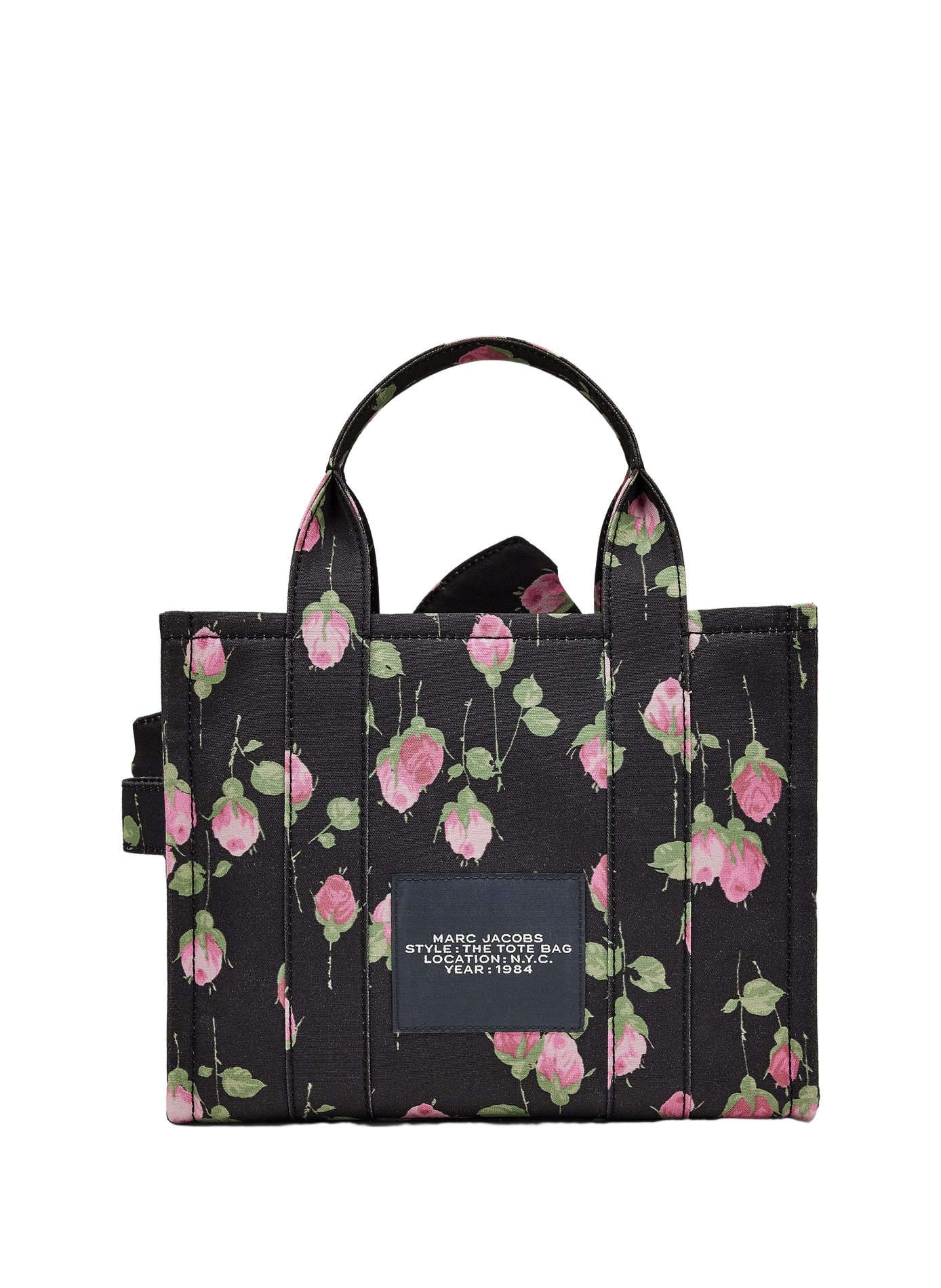 Bolso tote pequeño estampado de algodón MARC JACOBS Negro