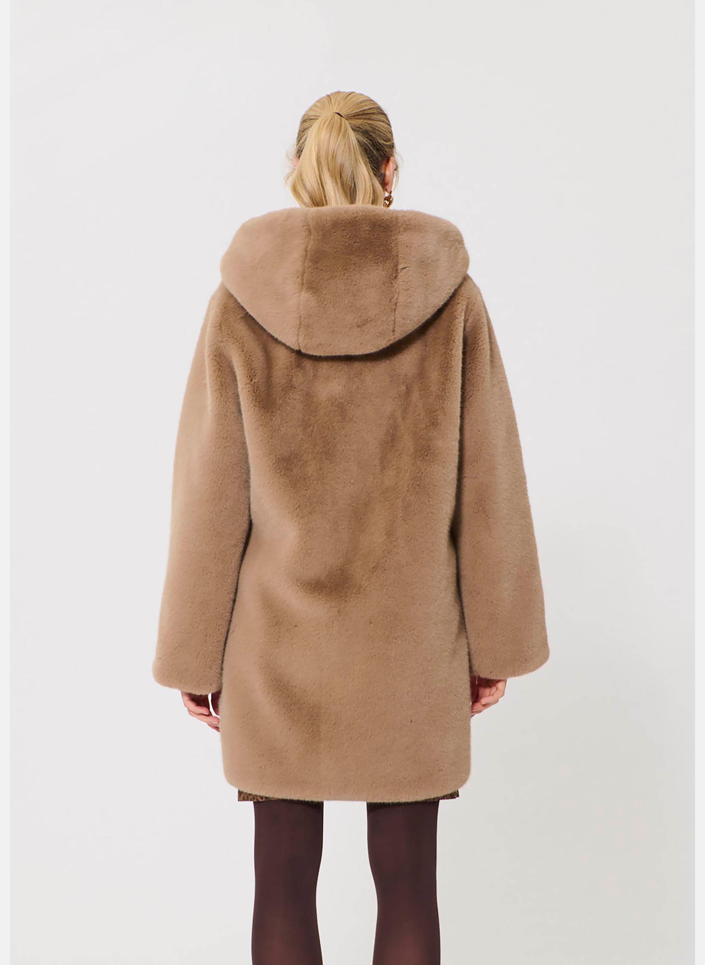 Manteau fausse fourrure margaret TARA JARMON Marron