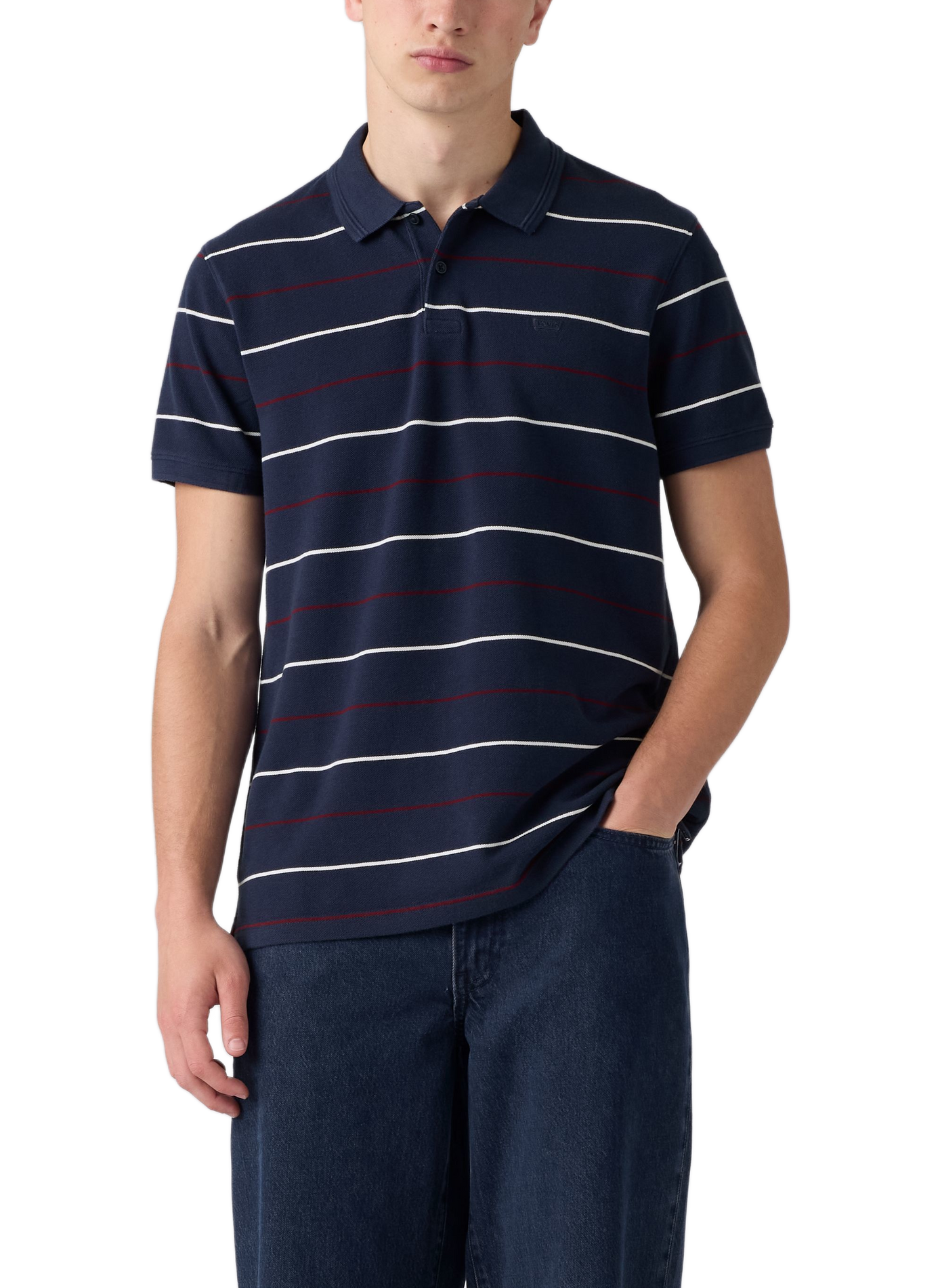 Straight cotton polo shirt | Blue LEVI'S Men