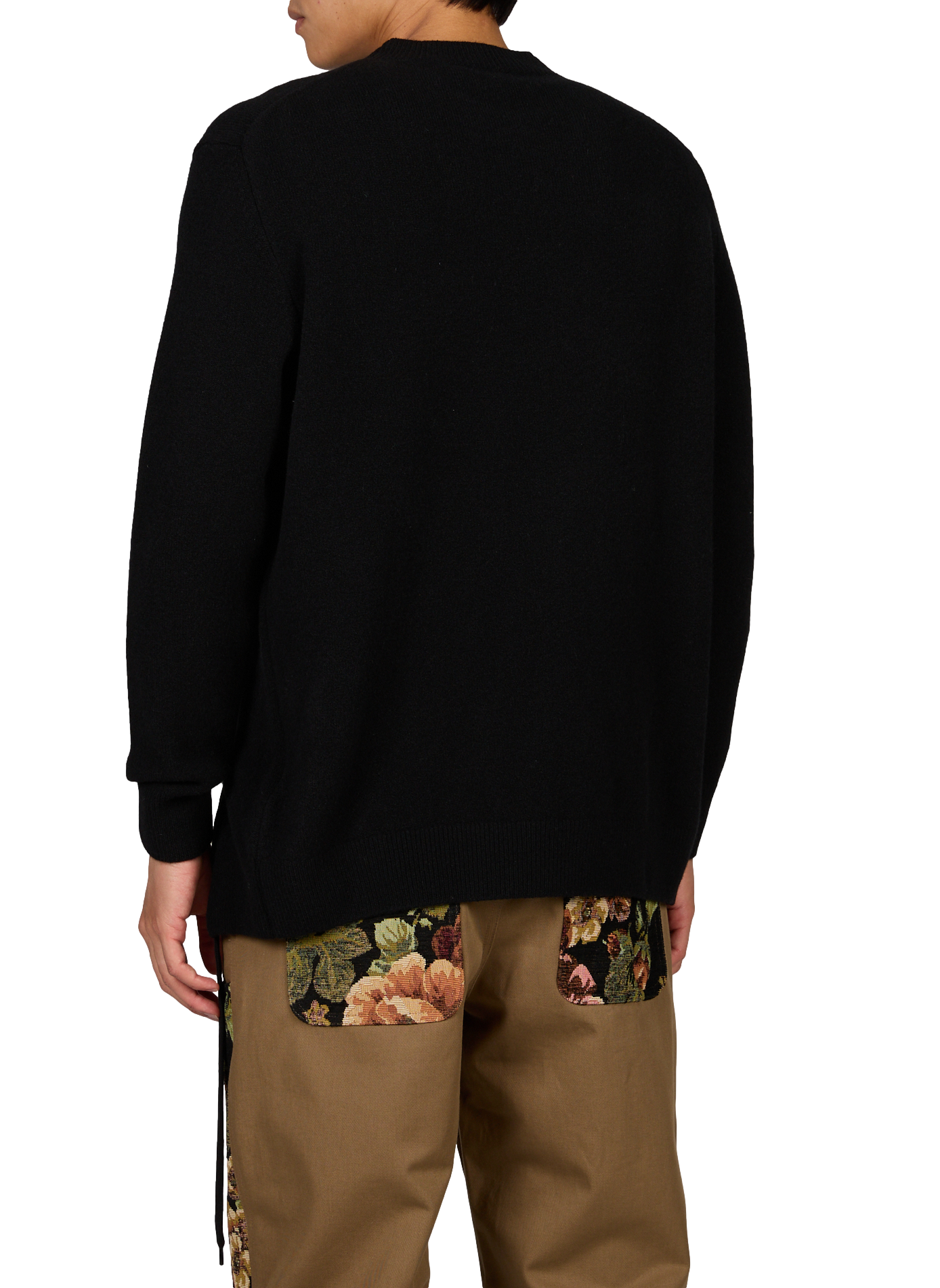 Rechte wollen merino-mix pullover SIMONE ROCHA Zwart