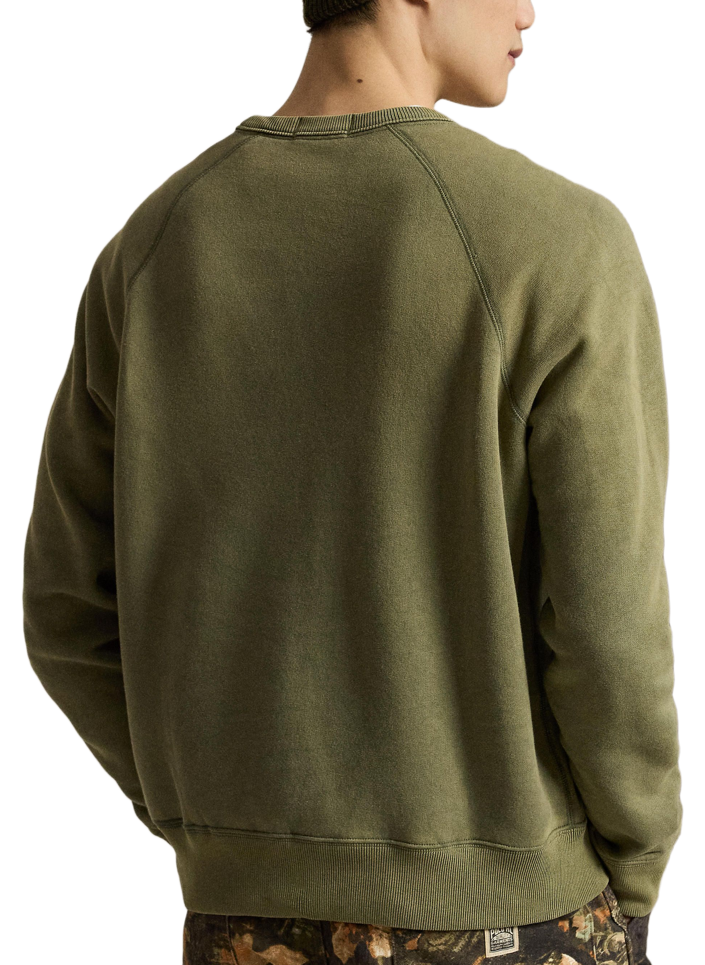 Pull ample col rond en coton mélangé POLO RALPH LAUREN Vert