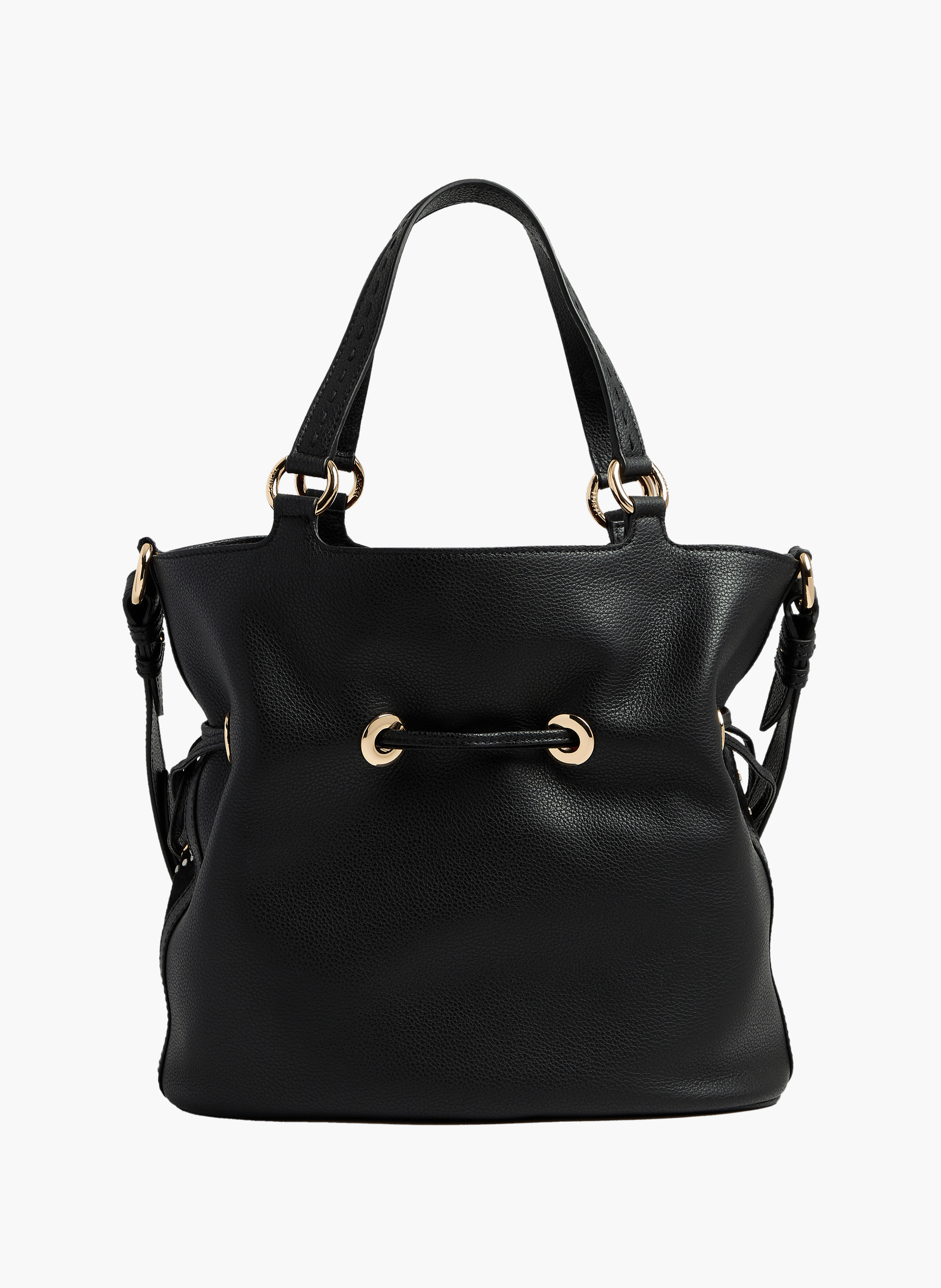 Sac seau premier flirt de lancel en animation 150y studs : studs, cuirs de vachette suede & graine LANCEL Noir