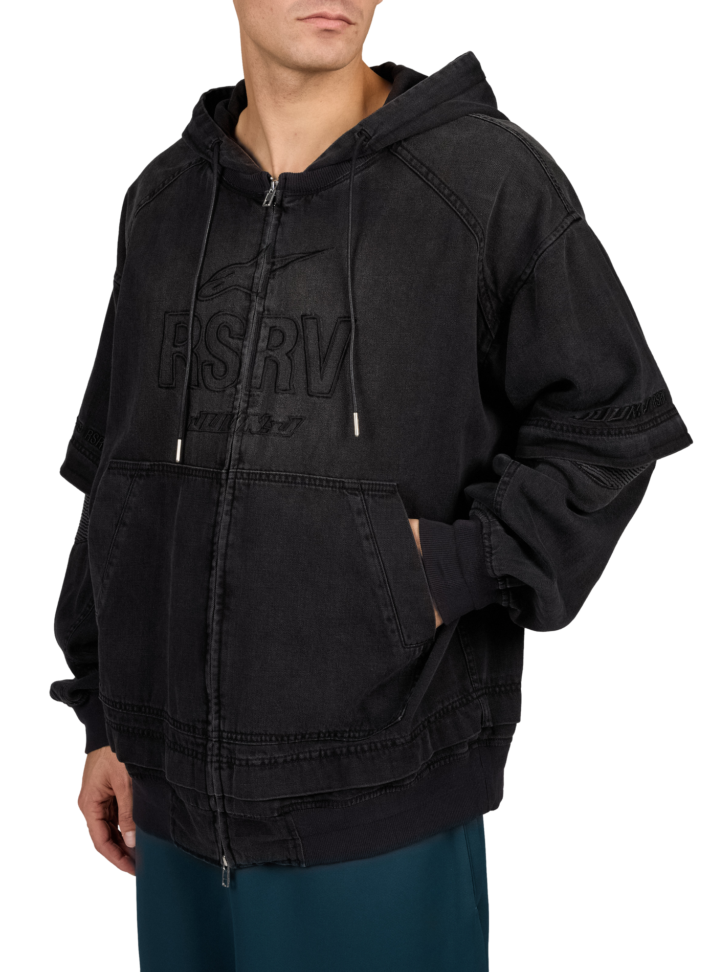 Oversized tailored cotton jacket JUUN.J Black