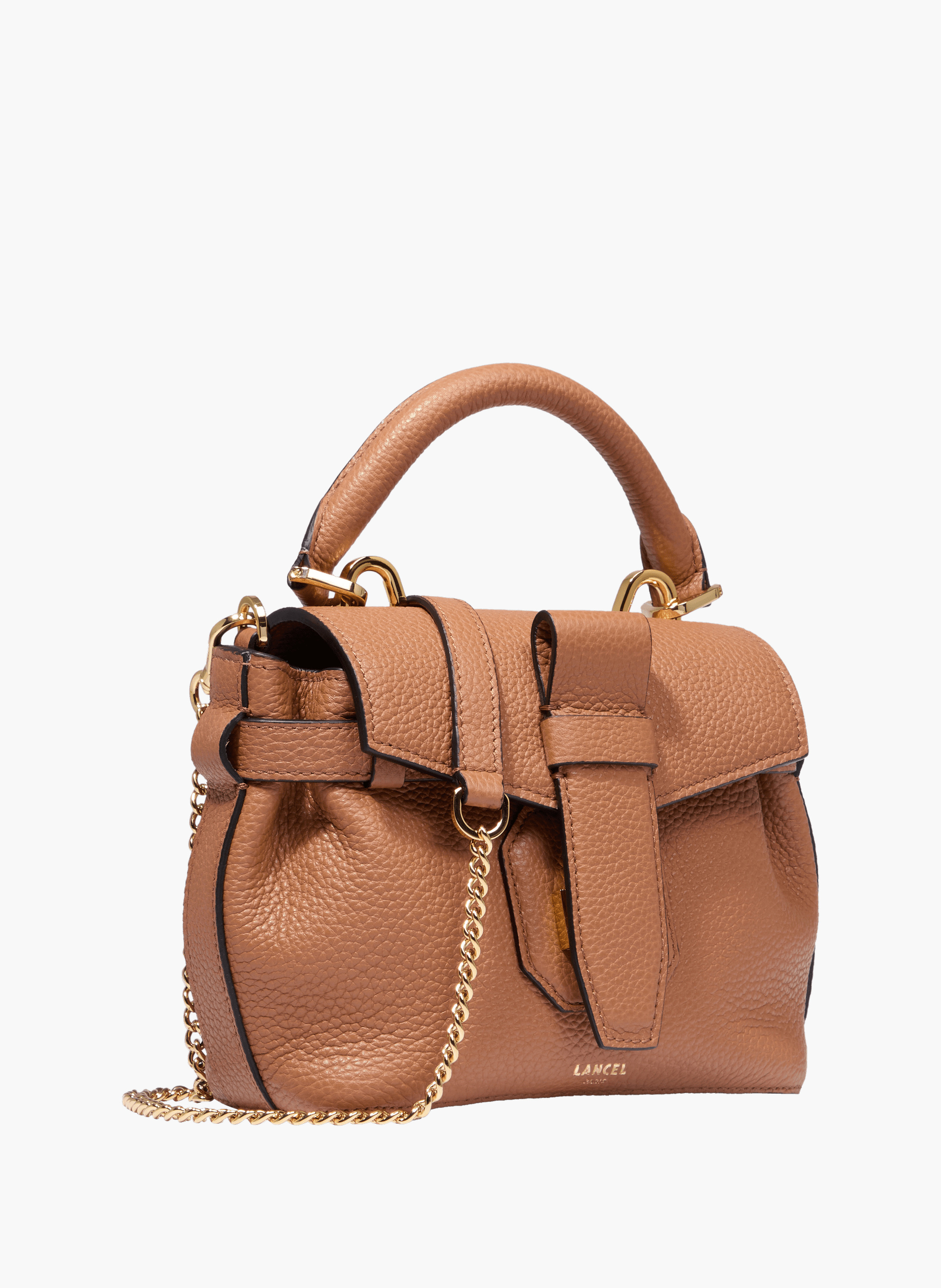 Lancel charlie mini leather handbag LANCEL Brown