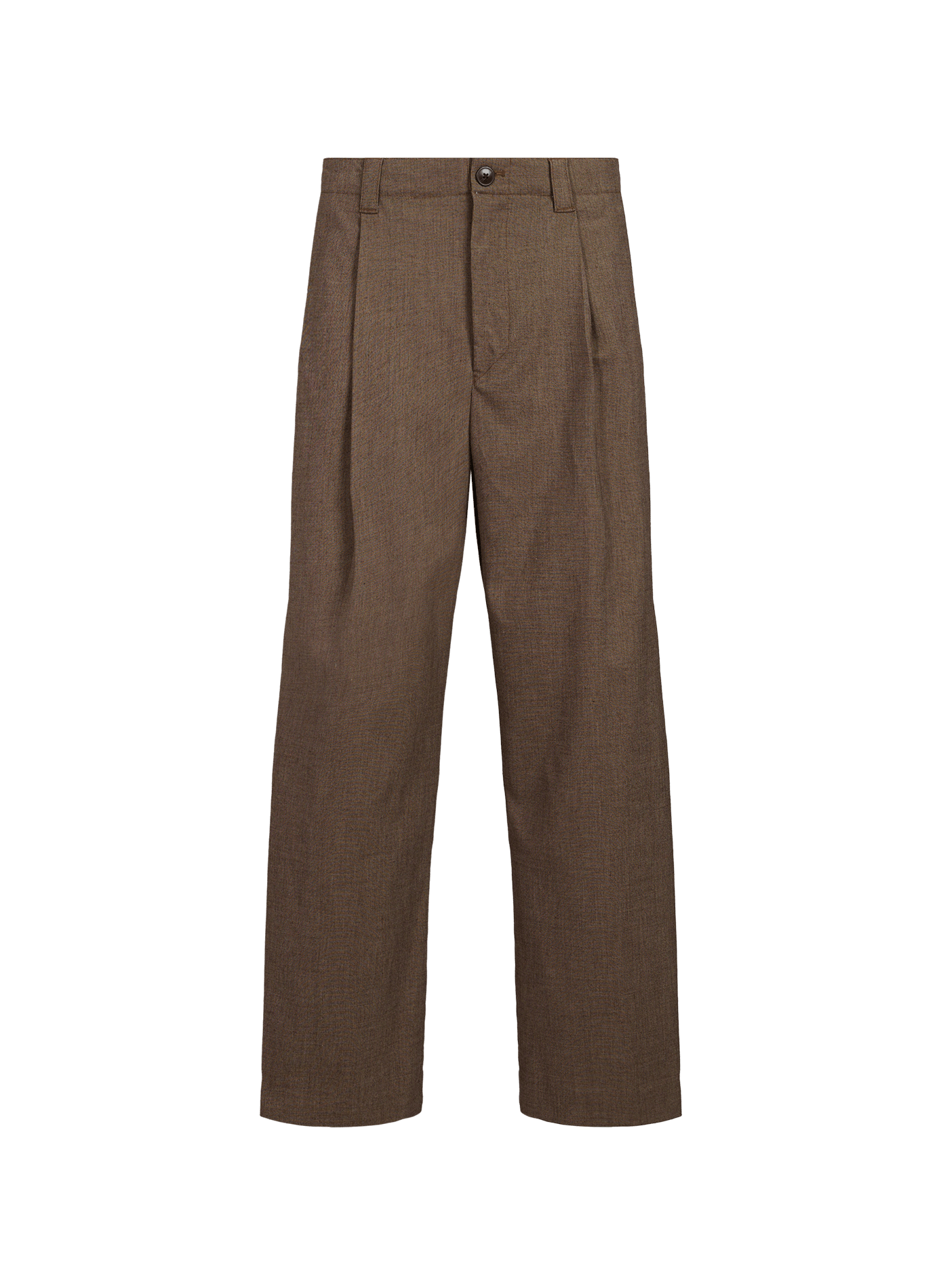 Wide-leg pleated trousers ANNARR Brown
